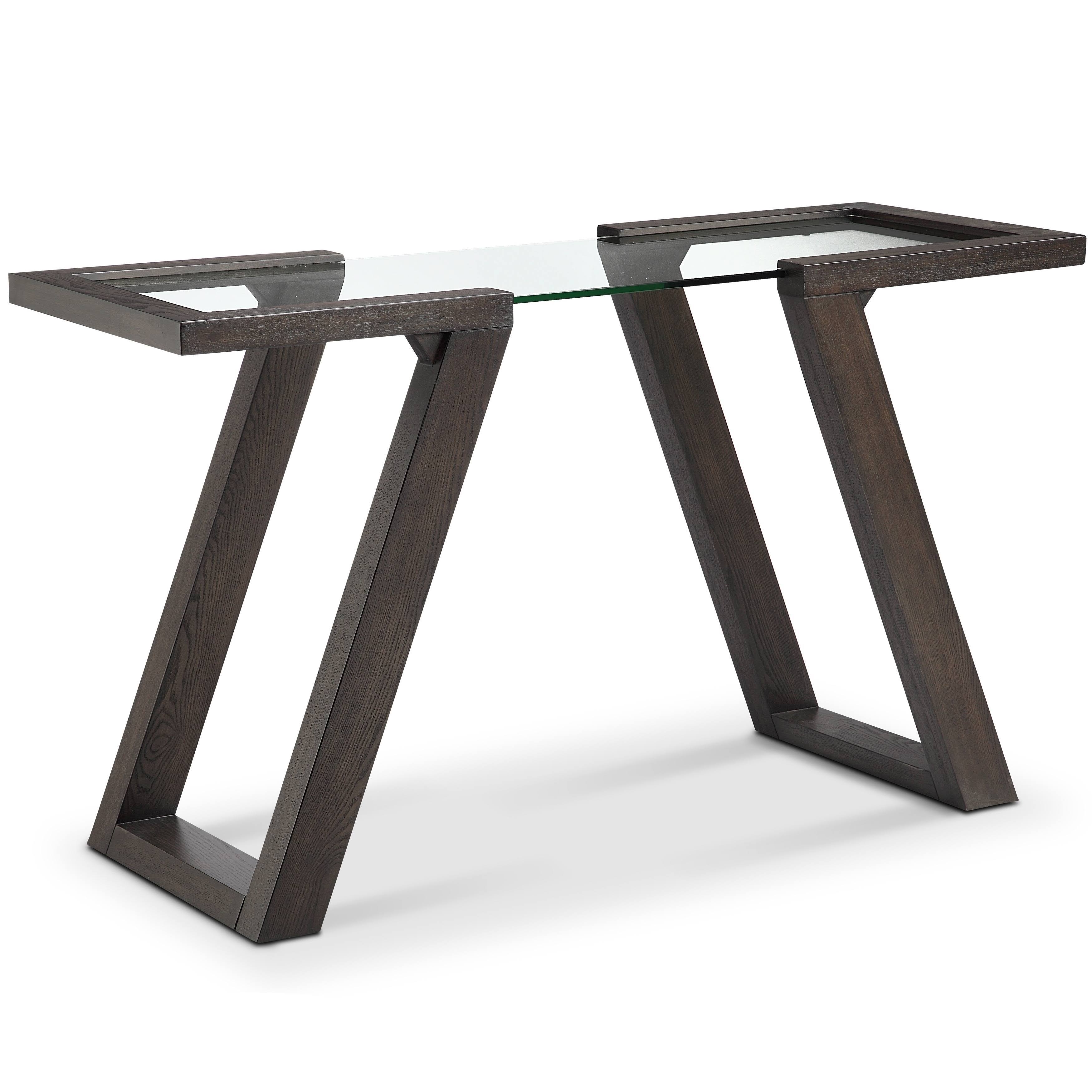 Magnussen Visby Contemporary Rectangular Glass Top Entryway Table WGL03
