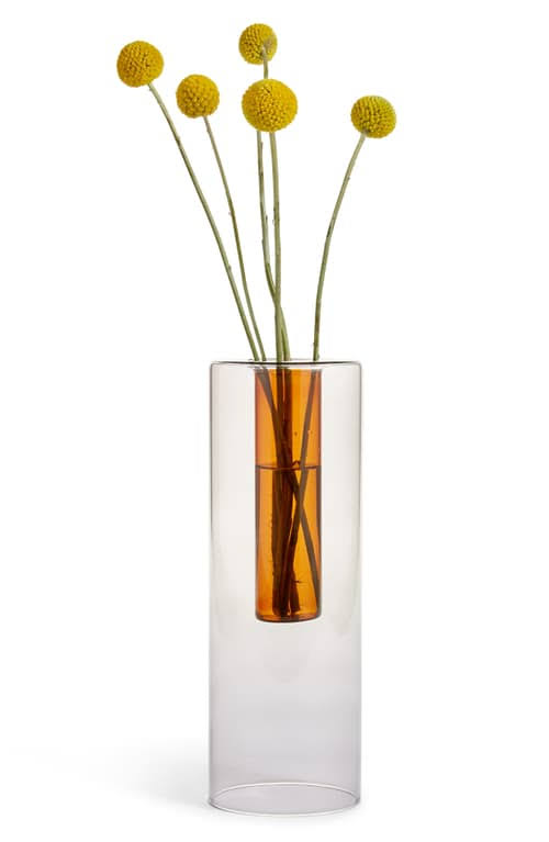 Block Design Reversible Vase, Grey/Orange Grey WGL03