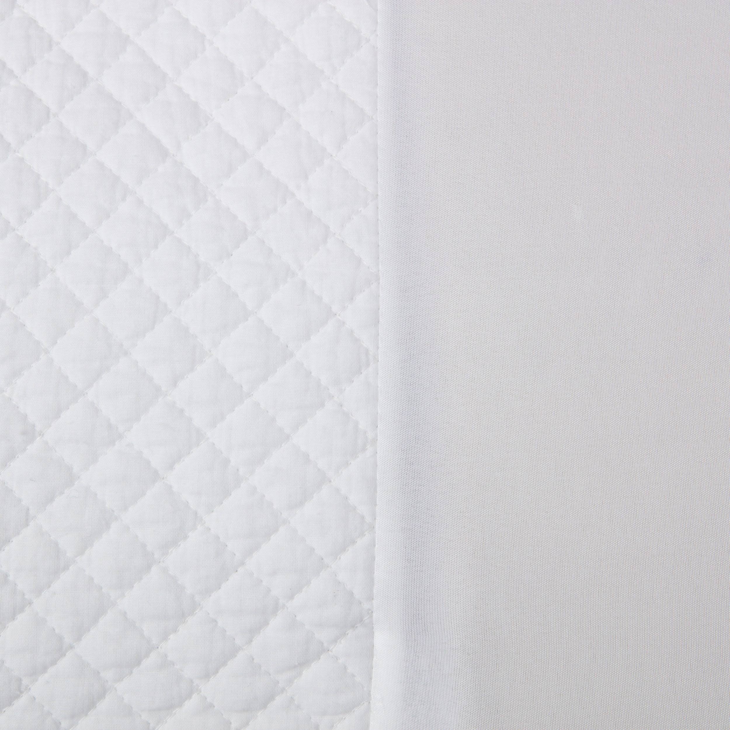 Greenland Home Diamond Quilted Bed Skirt, Full, White WGL03