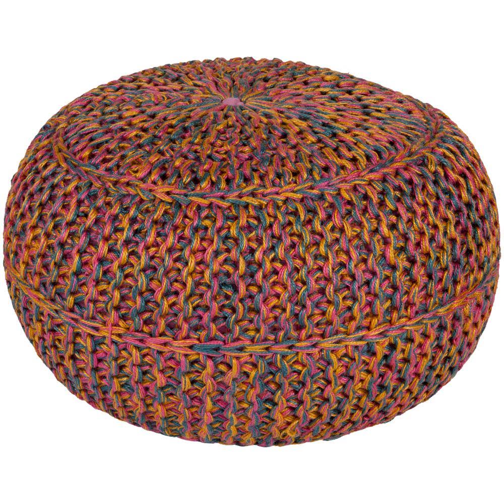 Kylie Mustard Accent Pouf WGL03