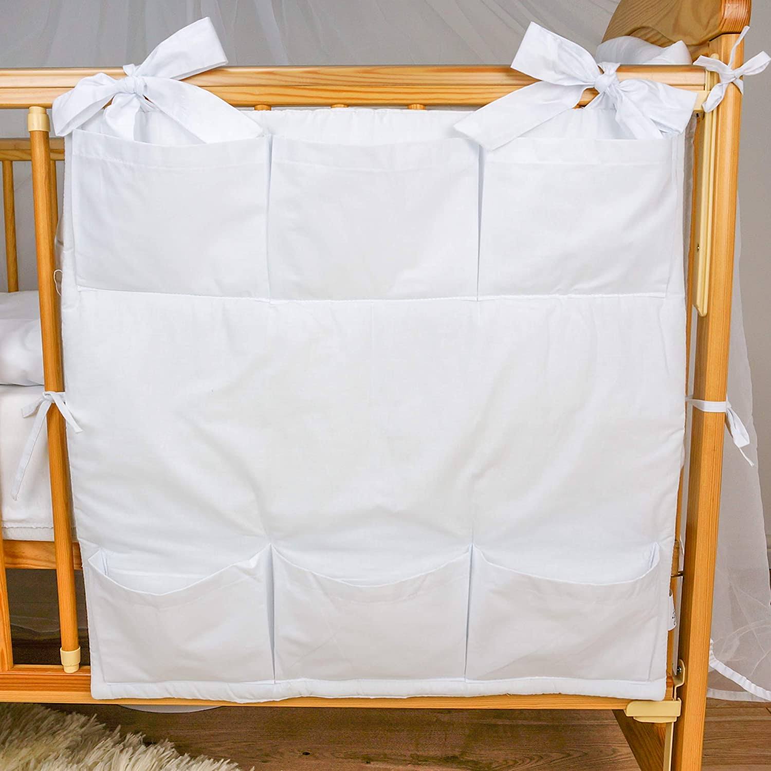Nursery Baby Cot Tidy Organiser for Cot Cotbed Cot Bed Plain