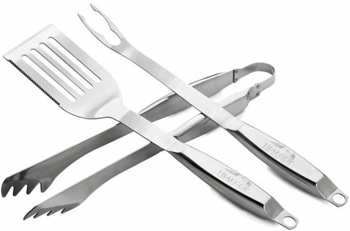 Traeger BAC317 3 Piece Stainless Steel Grill Tool Set WGL03