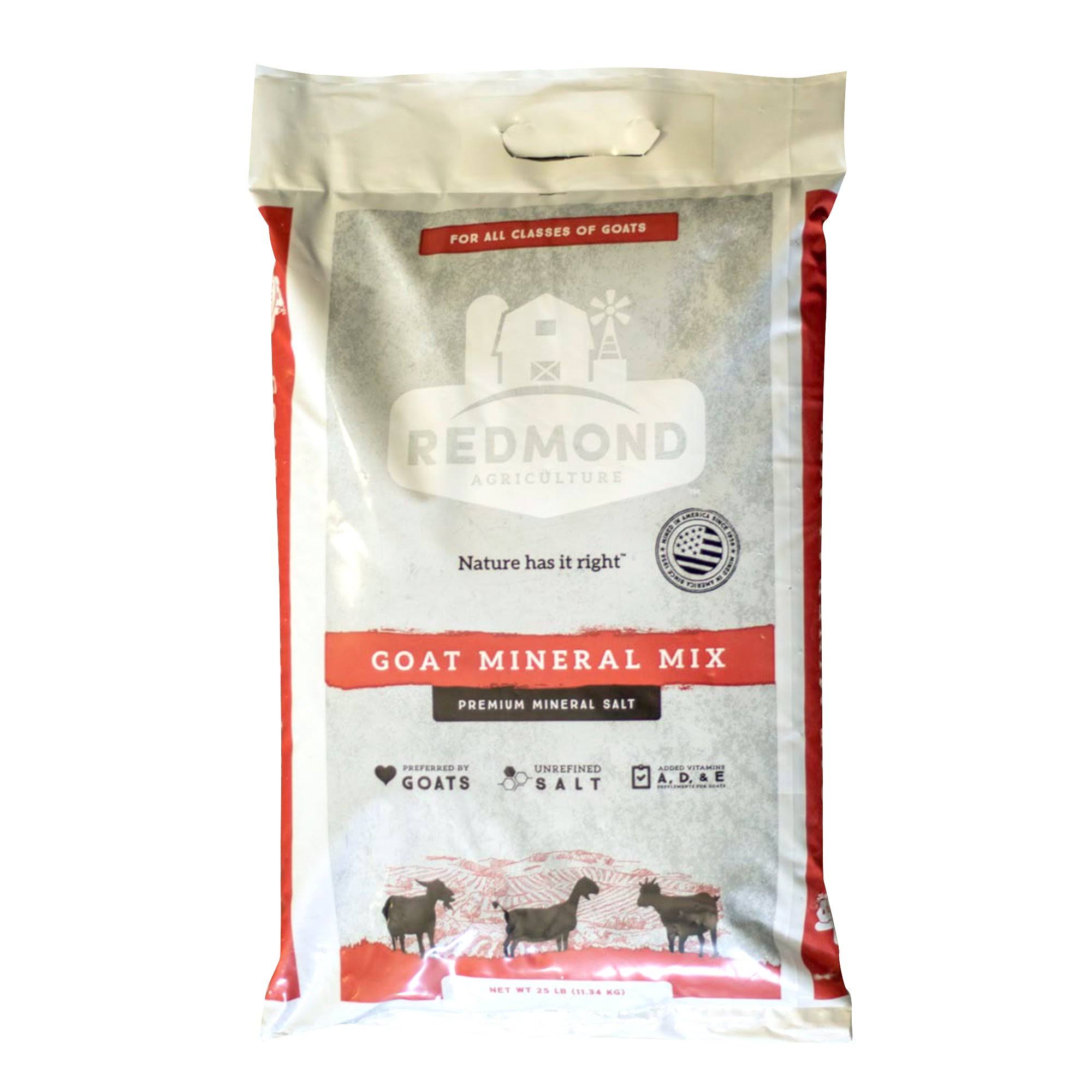 Redmond Goat Mineral Supplement Mix, Unrefined Salt (25 lb