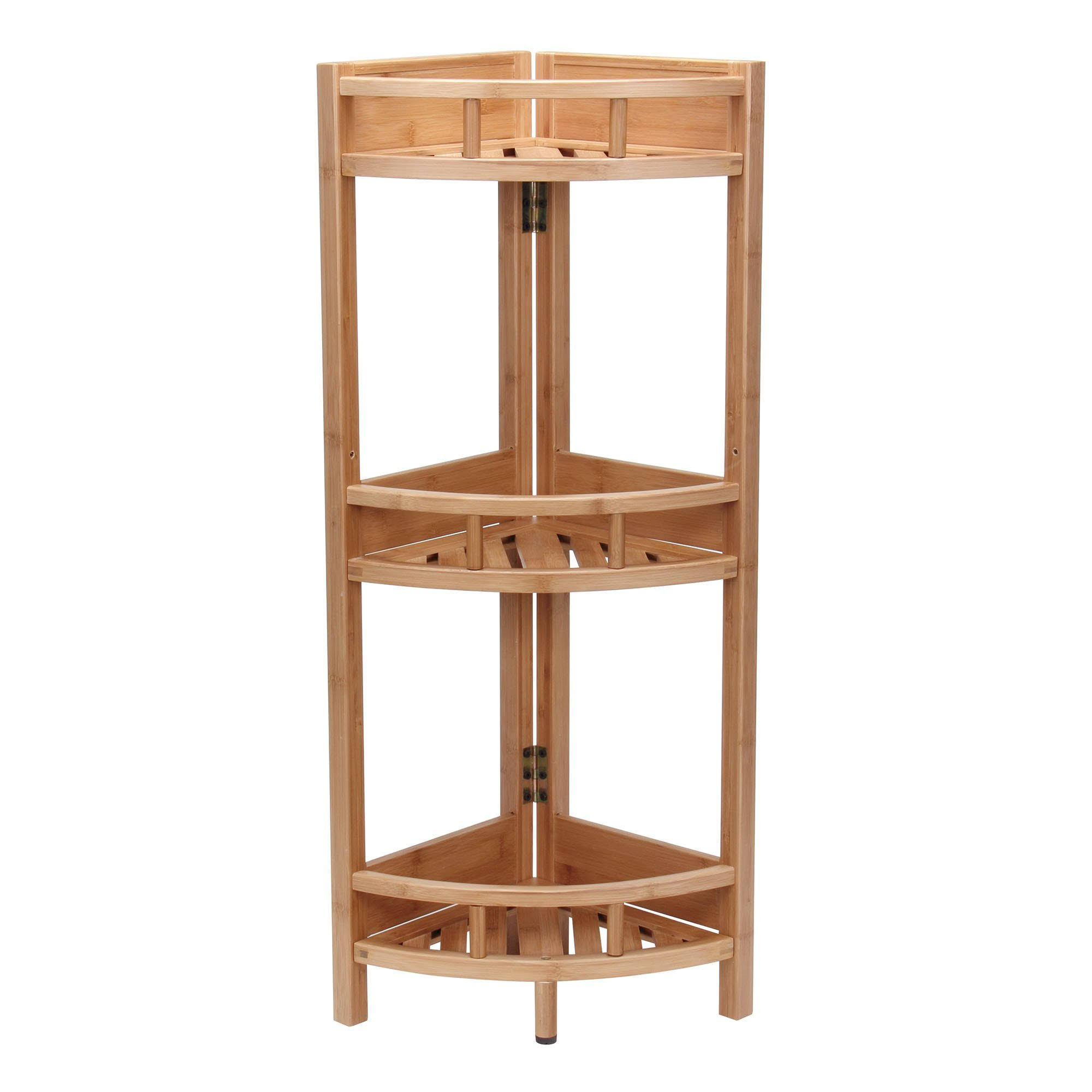 Household Essentials 3 Shelf Corner Unit Natural WGL03
