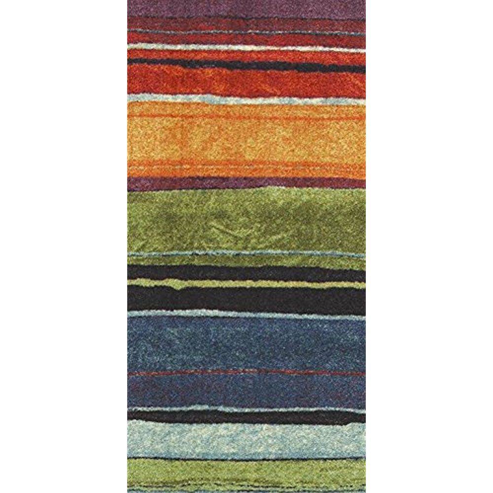 Mohawk Home New Wave Rainbow Printed Rug, 2&x8&, Multi WGL03