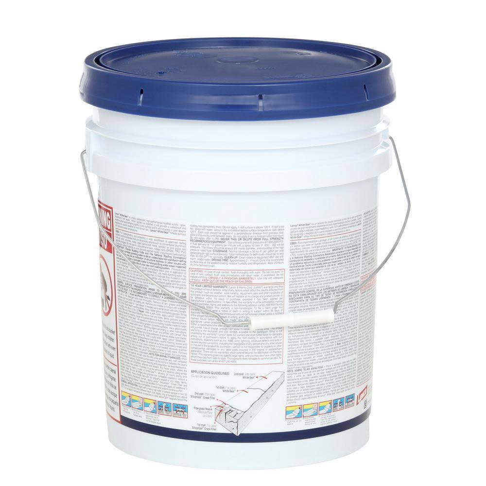 Lanco Elastomeric White Seal Roof Coating Acrylic Sealer Waterproof