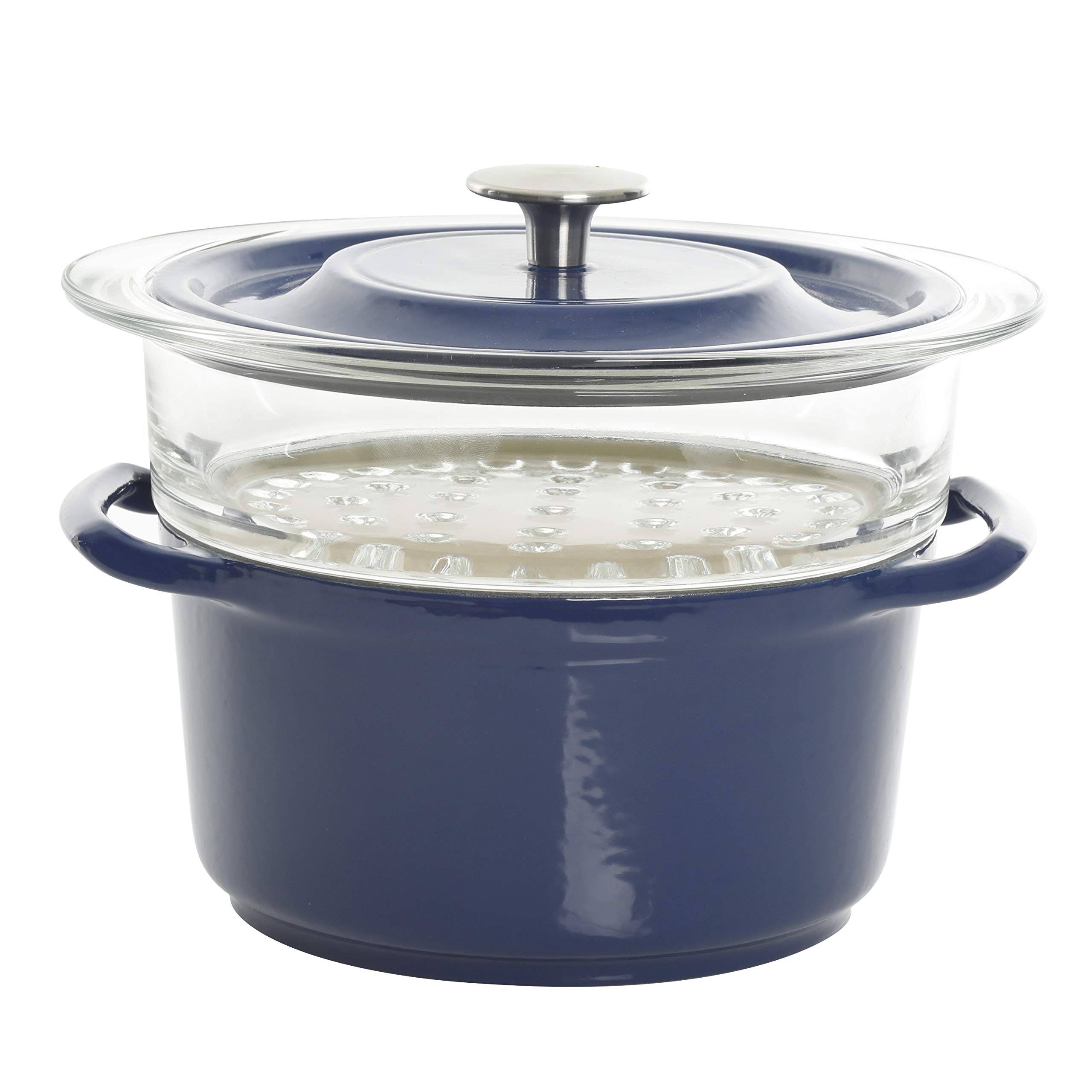 Gibson 3qt Casserole W Glass Steamer WGL03