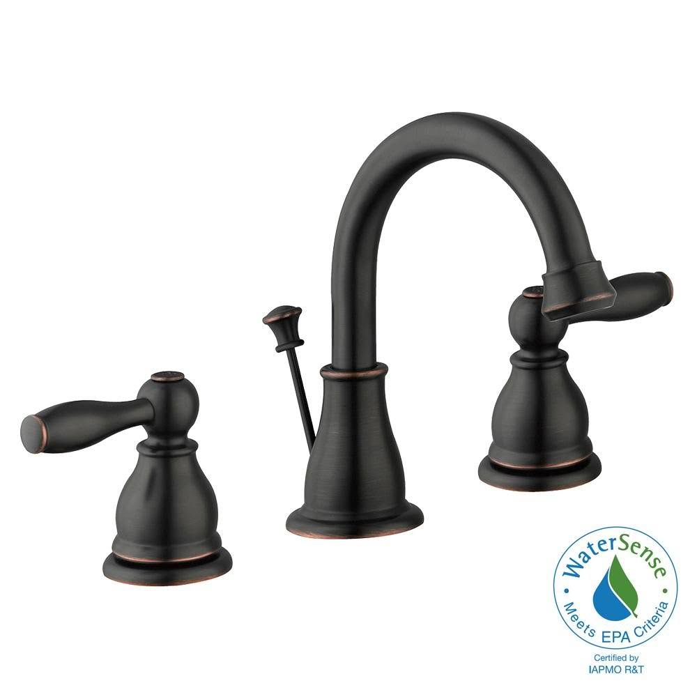 Glacier Bay Mandouri 8 in. Widespread 2-Handle High-Arc Bathroom Faucet ...