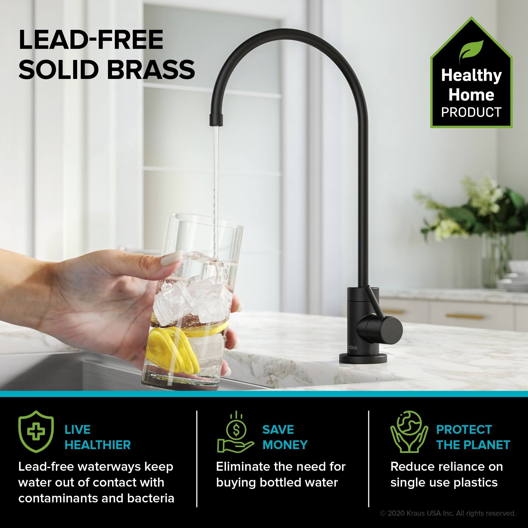 Kraus Purita Drinking Water Dispenser Kitchen Faucet Chrome FF100CH