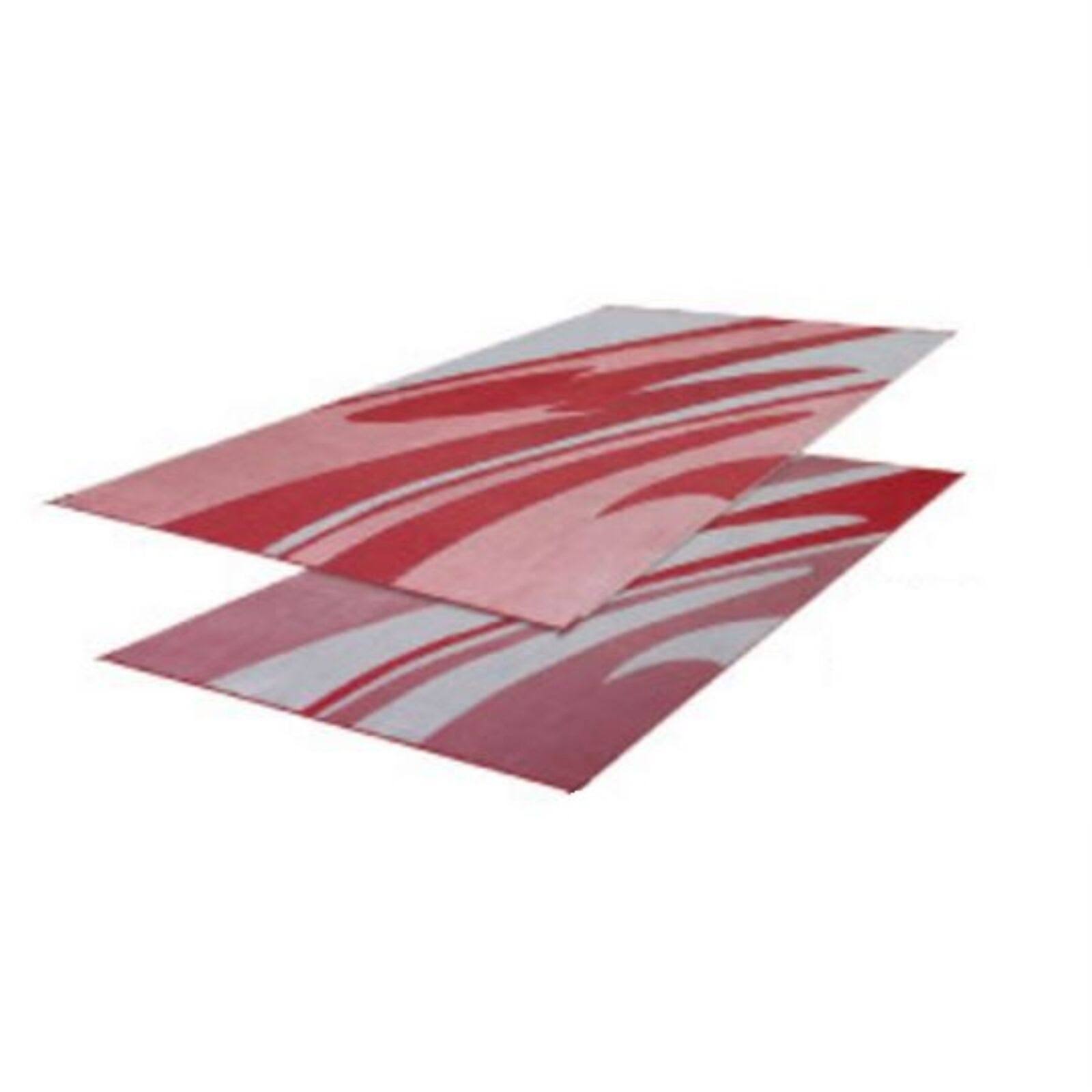 Faulkner Reversible RV Outdoor Patio Mat, Burgundy/Grey WGL03