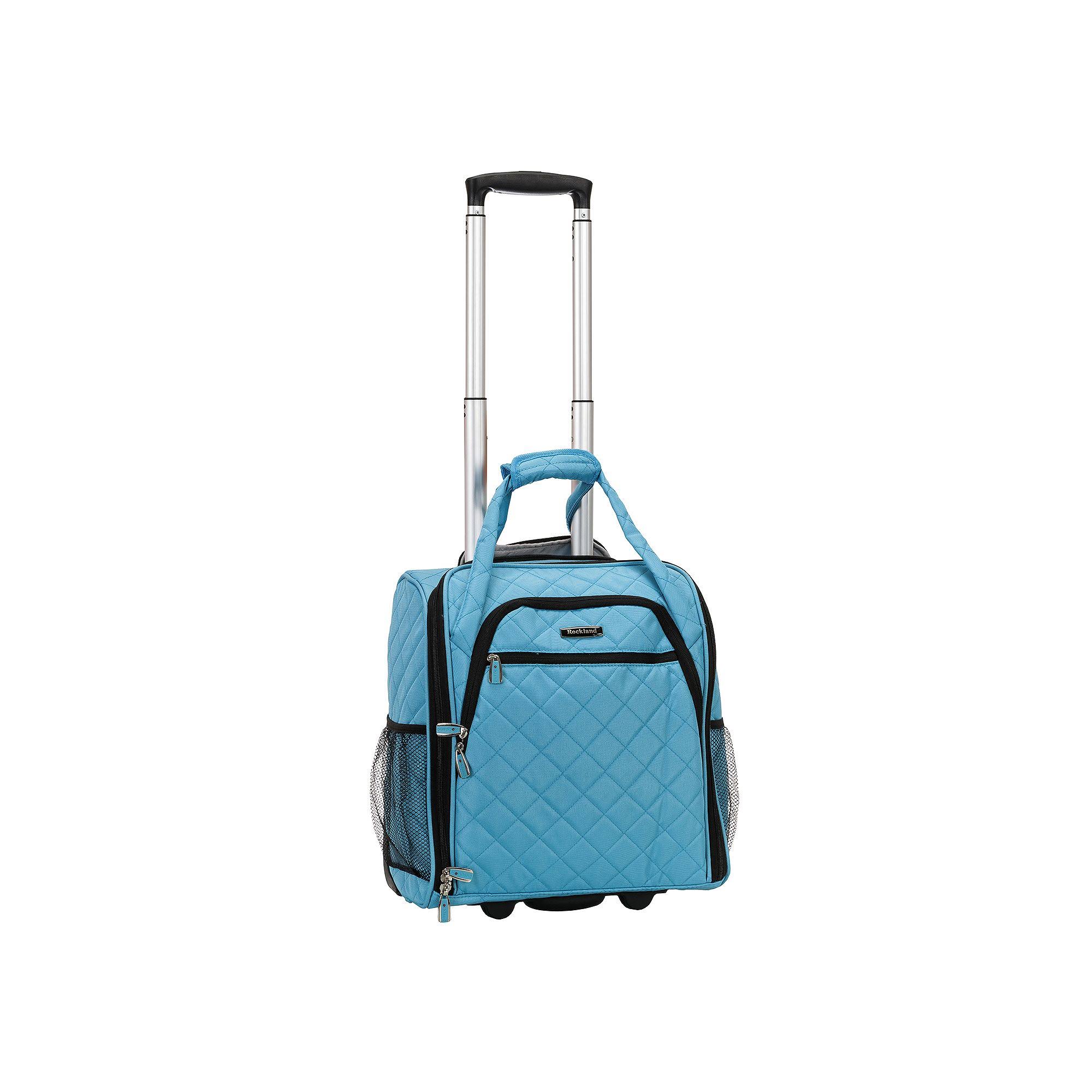 Rockland Melrose Wheeled Underseat Carry-On Luggage, Turquoise - WGL-03