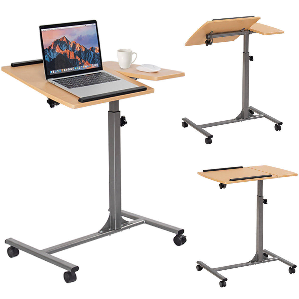 Costway Adjustable Laptop Notebook Desk Table Stand Holder Swivel Home