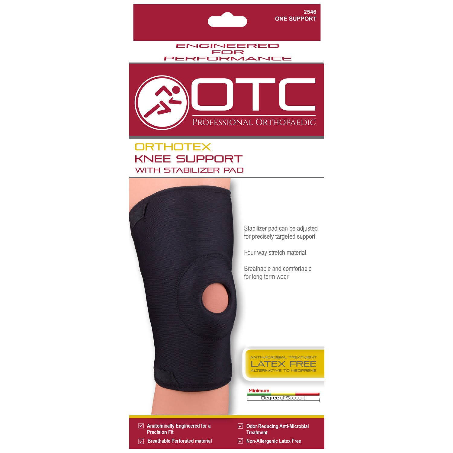 OTC Knee Stabilizer Wrap, Hinged Bars, Orthotex, Large WGL03