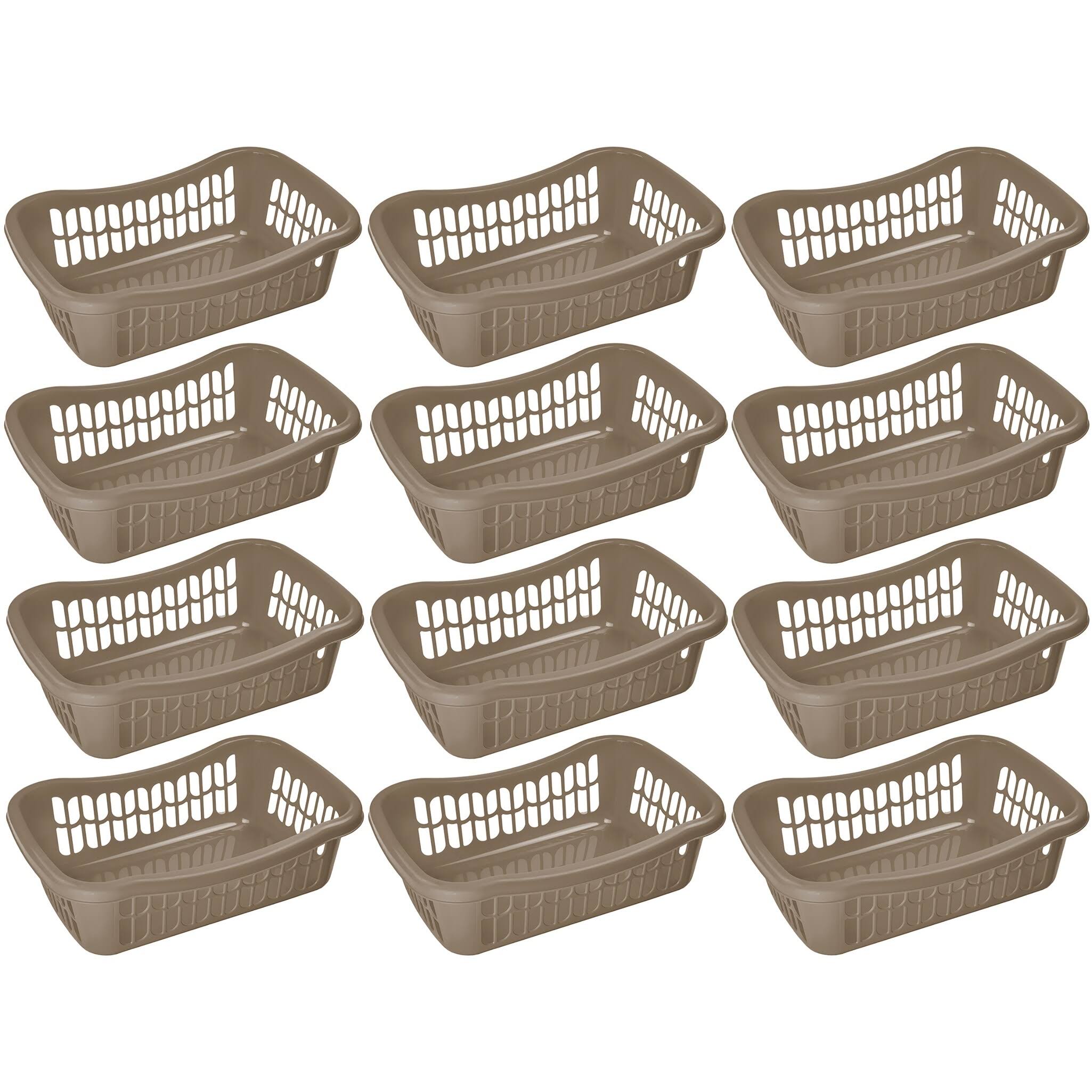 Large Plastic Storage Basket for Organizing Kitchen Pantry, Kids Room