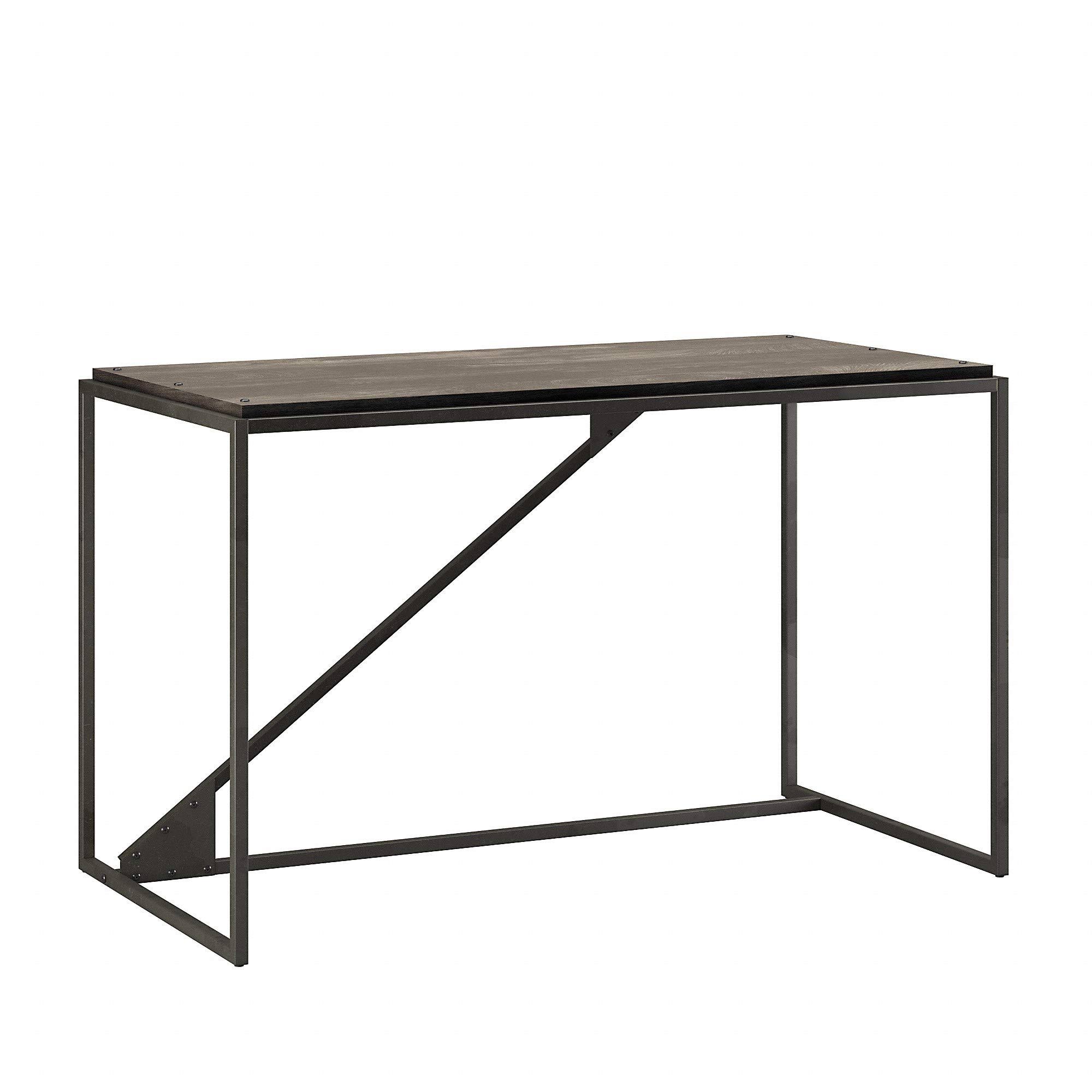 Bush Furniture Refinery 50W Industrial Desk in Dark Gray Hickory WGL03