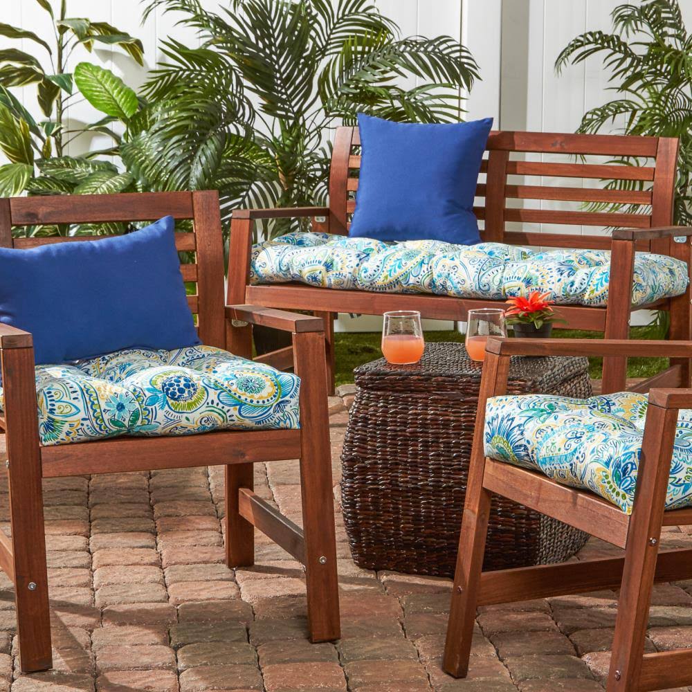 Greendale Home Fashions 20x22 Outdoor Chair Cushion (Set of 2), Baltic