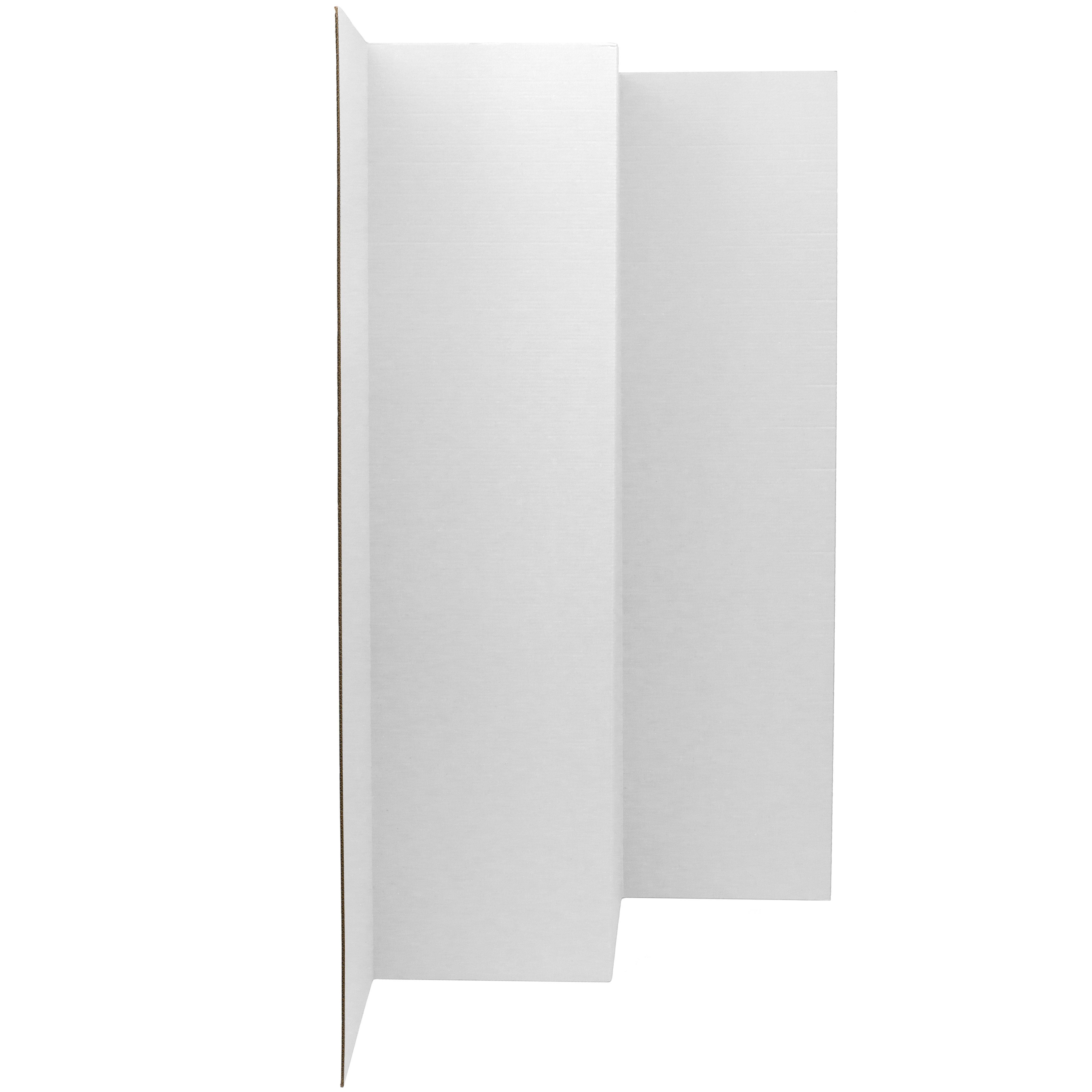 Oriental Furniture 6 ft. Tall White Cardboard Room Divider 4 Panel