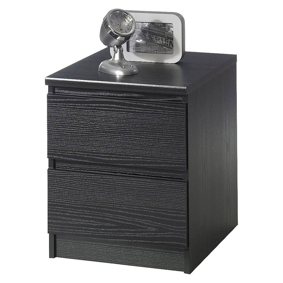 Tvilum Scottsdale 2 Drawer Nightstand, Black WGL03