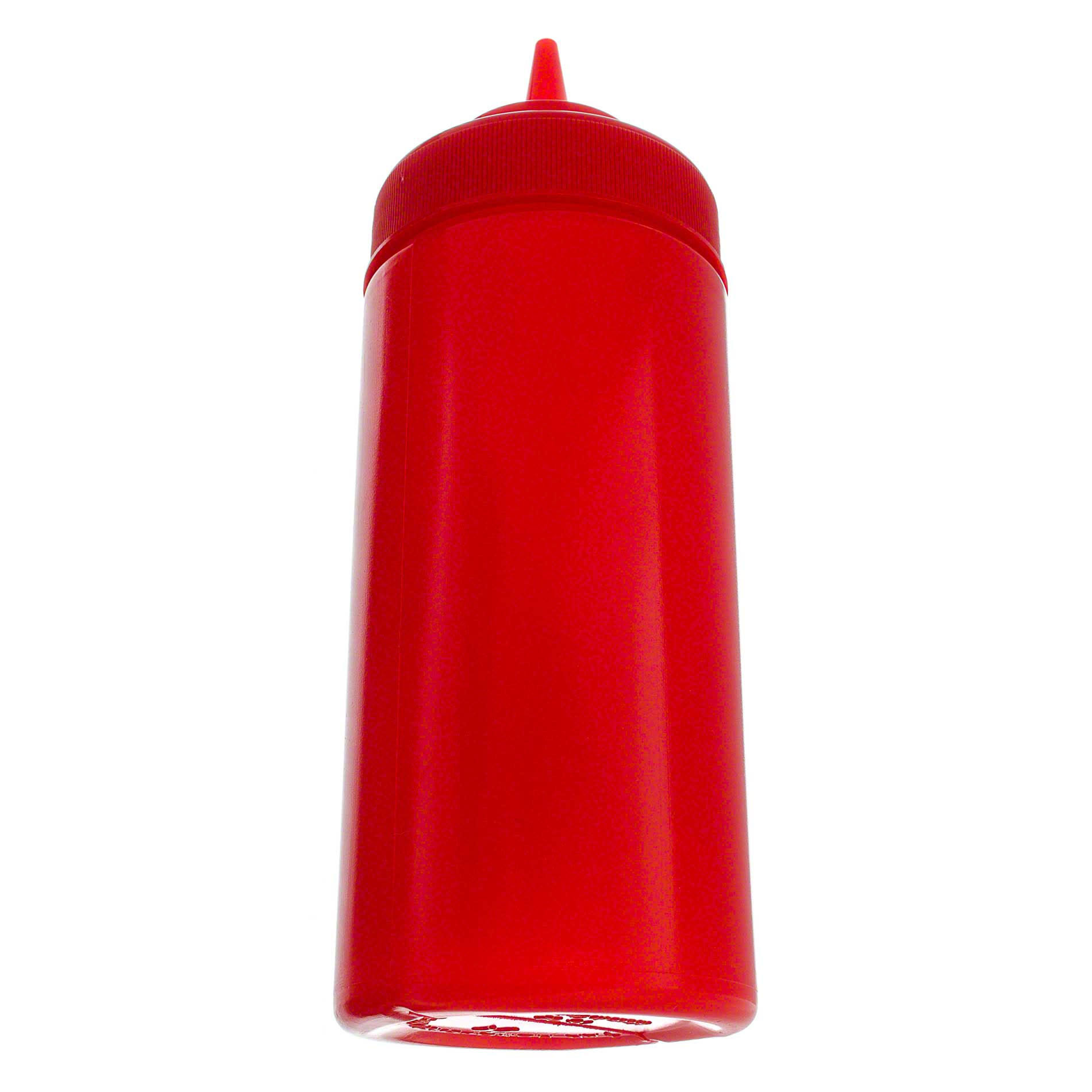 16 oz. 2.75 inch Wide Mouth Squeeze Bottle 8 inch Tall Red