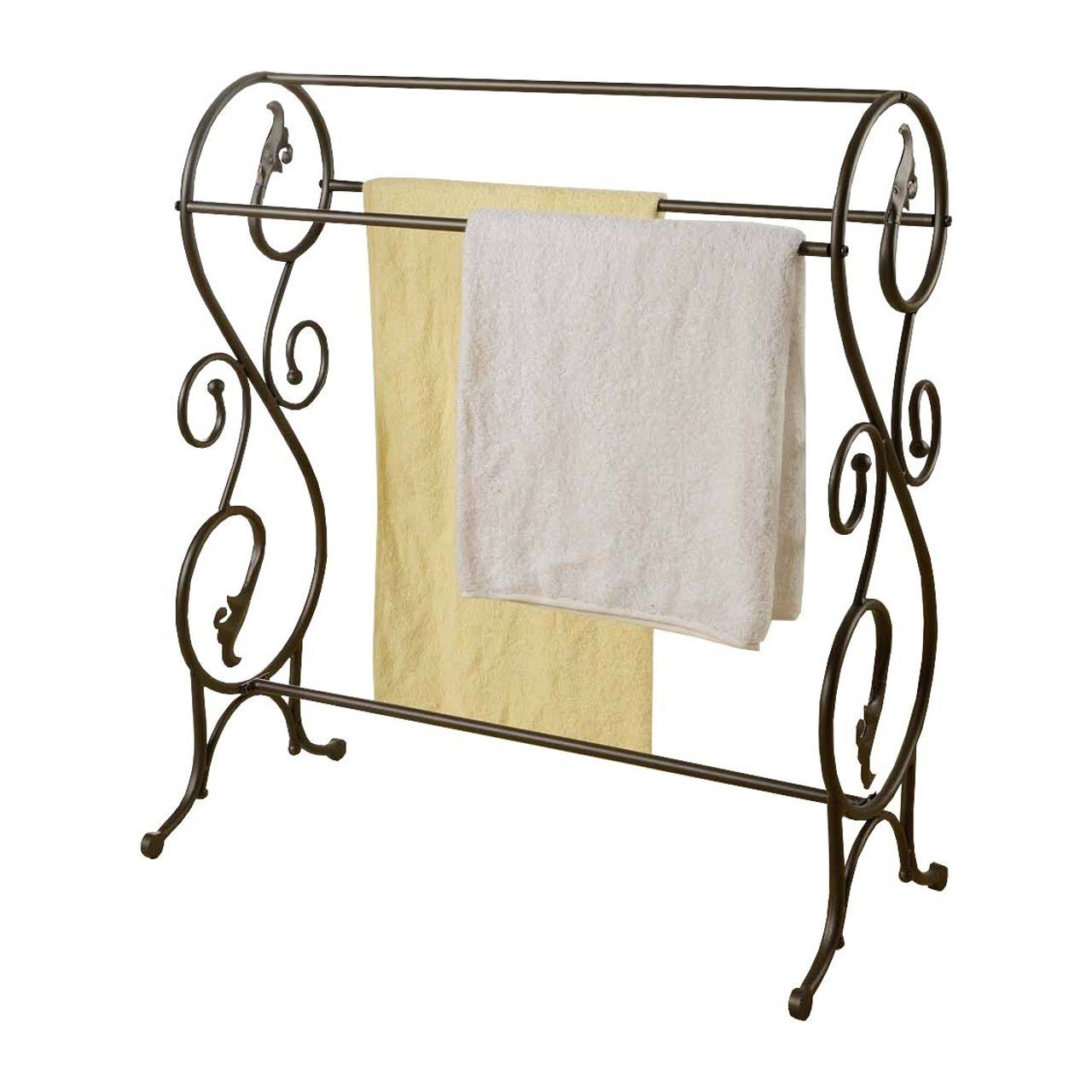 Pilaster Designs - Antique Style Towel Rack Stand - Pewter Finish - WGL-03