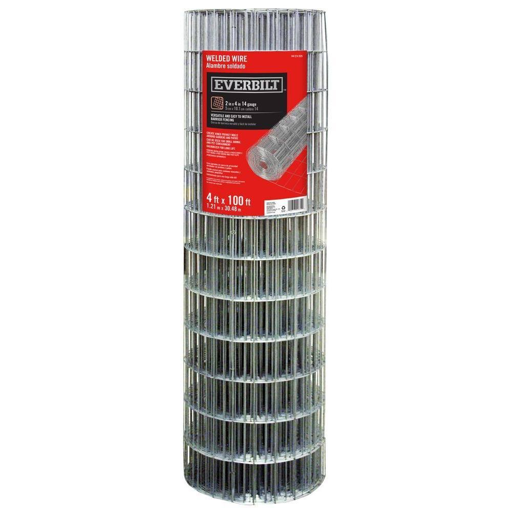 Everbilt Welded Wire Fencing 4 Ft X 100 Ft Steel Galvanized Wgl 03