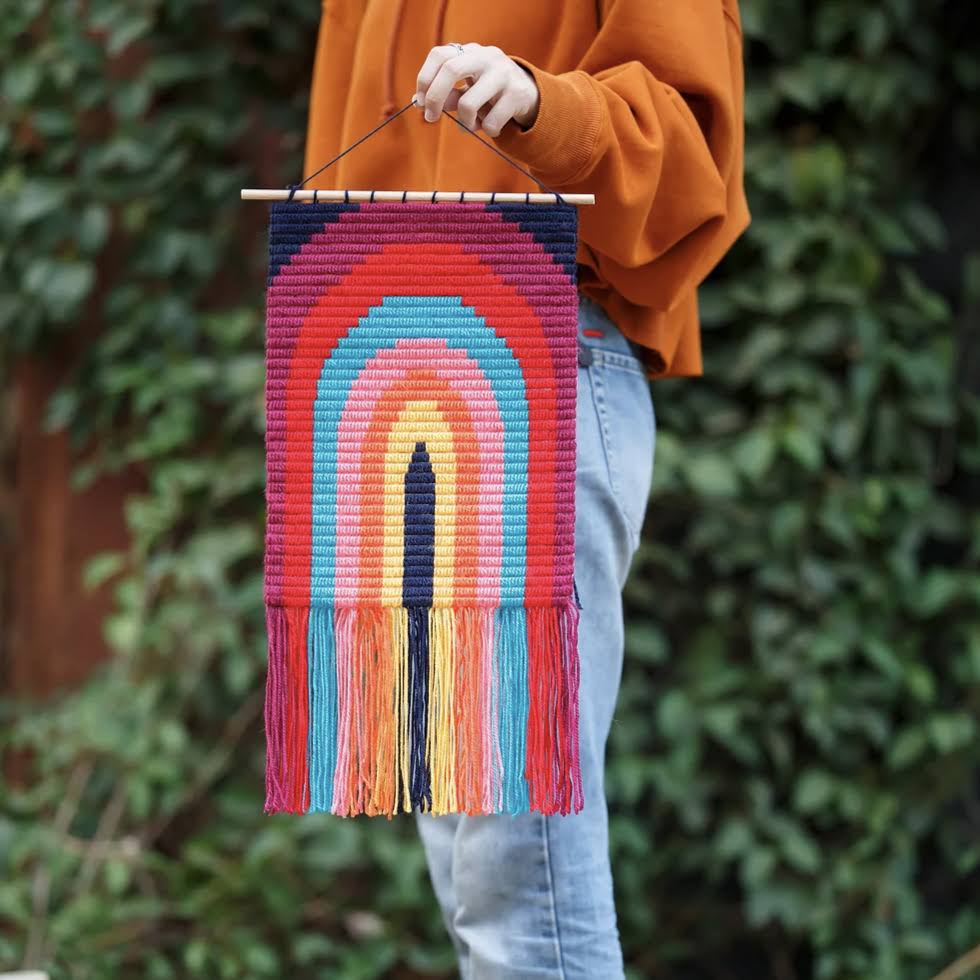 Sozo DIY Rainbow Needlepoint WallHanging Kit Multicoloured WGL03