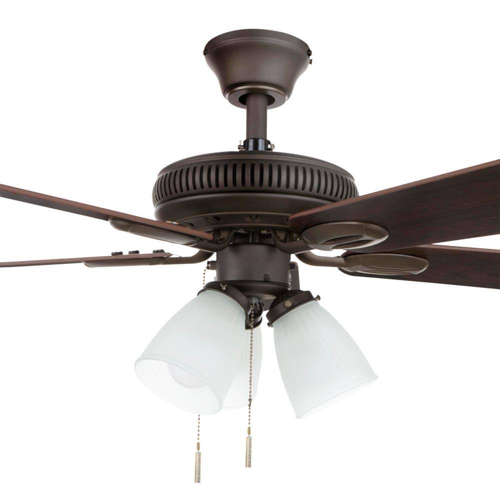 Hampton Bay Glendale 42 in. LED Indoor OilRubbed Bronze Ceiling Fan
