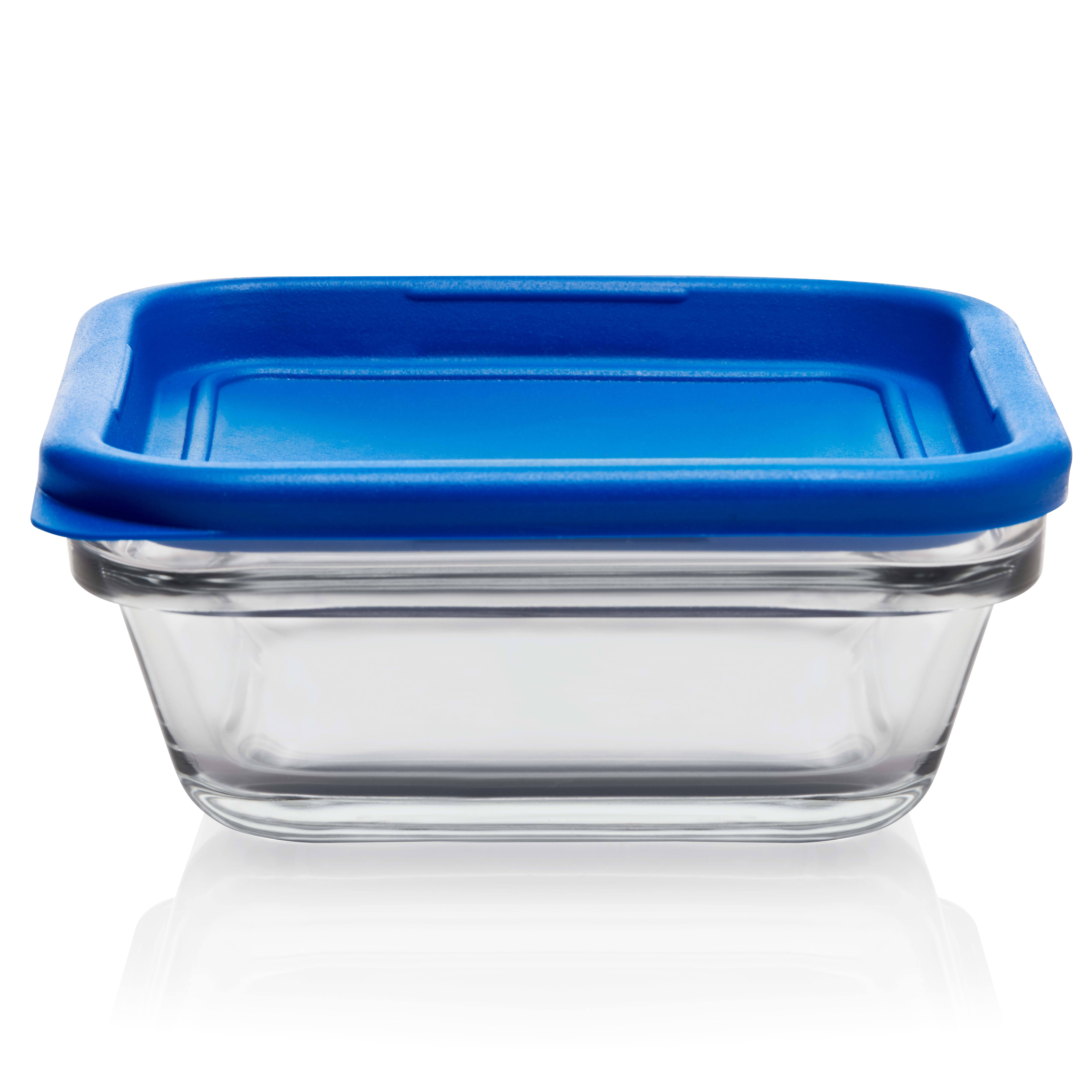 Libbey Stack It Large Glass Storage Containers with Lids, Set of 6 WGL03