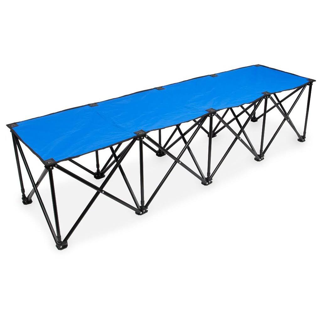 Furnorama 6 ft. Portable Folding 4 Seat Bench, Blue FU47500 WGL03
