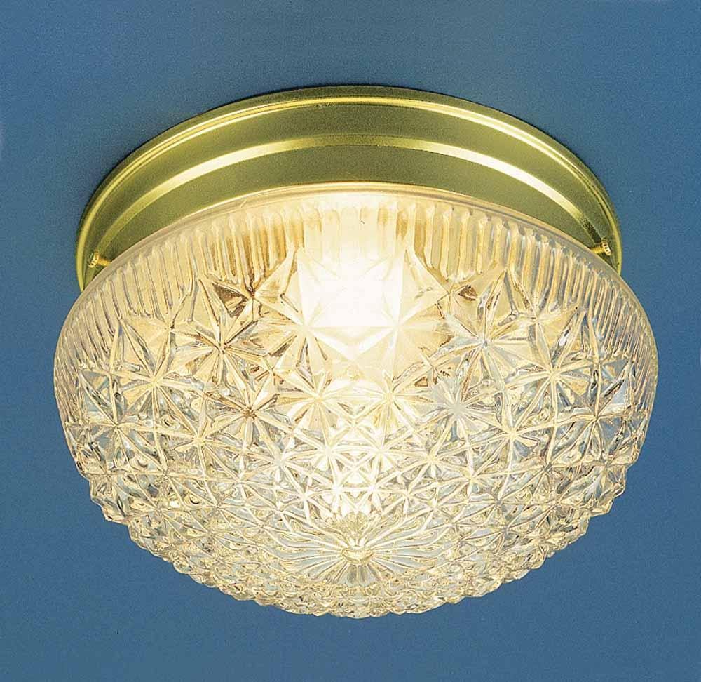 Flush Mount Ceiling Light, Polished Brass WGL03