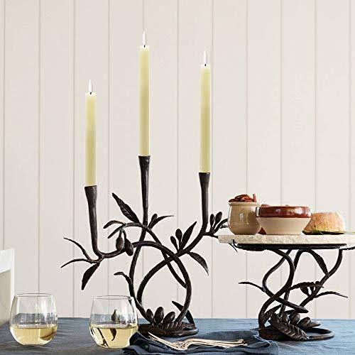 GenSwin Flameless Flickering Taper Candles with 2 Remote Controls and