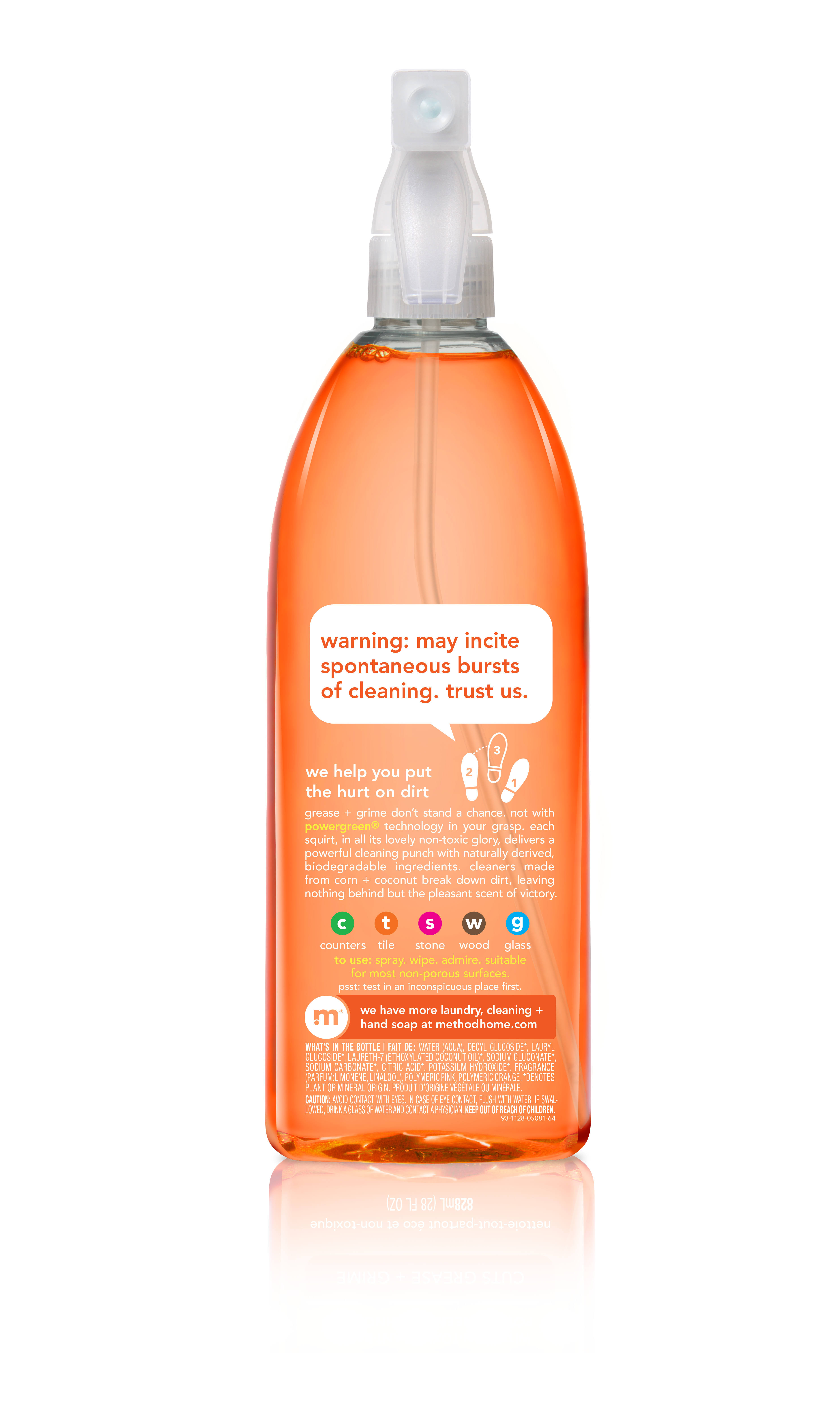 Method Clementine Scent All Purpose Cleaner 28 oz. Liquid