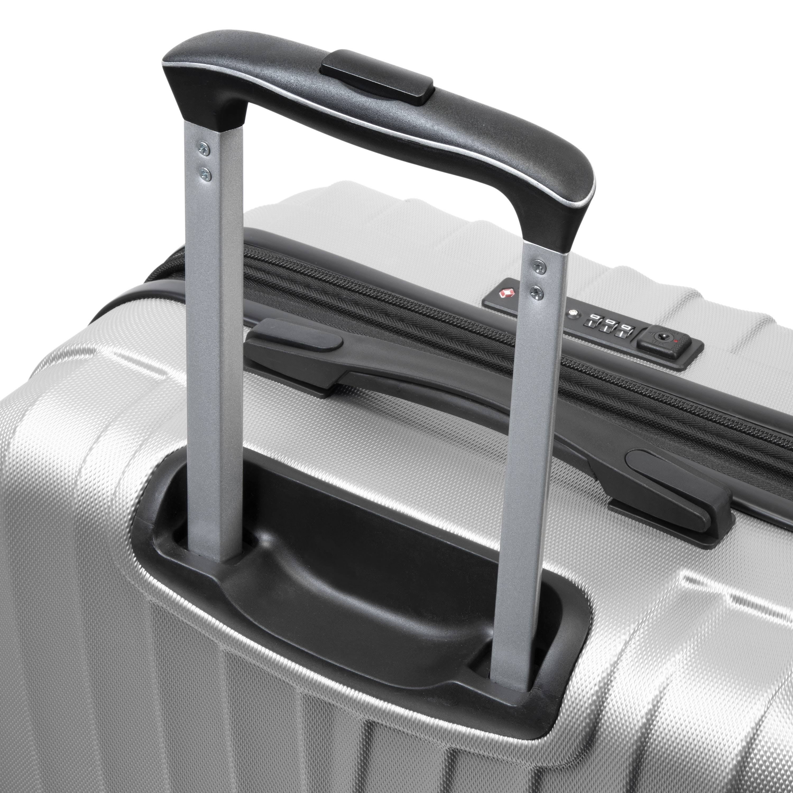 The Skyway Luggage Co. Epic Hardside Collection Luggage, Silver, Carry
