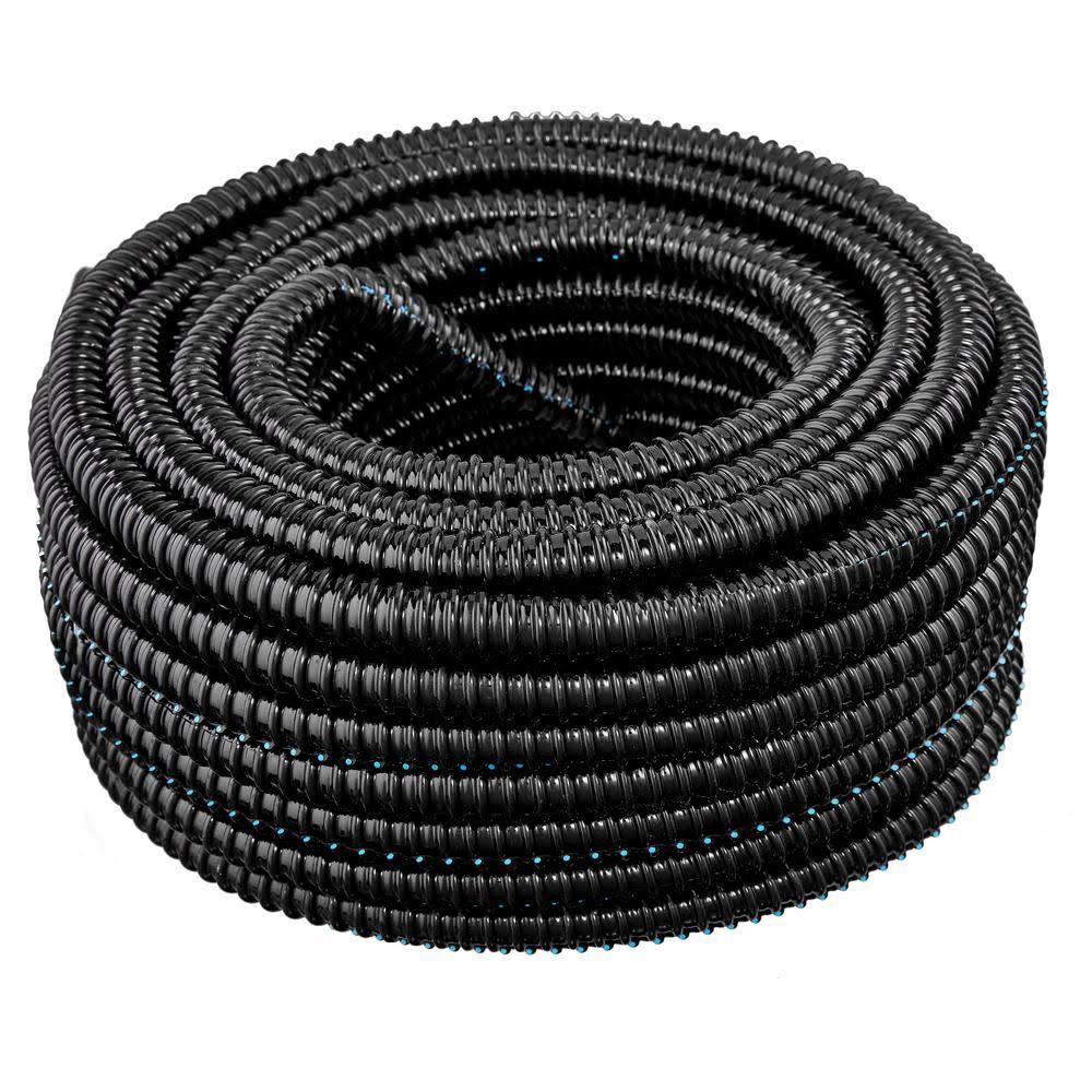 HydroMaxx 11/2 in. Dia x 25 ft. PVC Black Flexible Corrugated Split