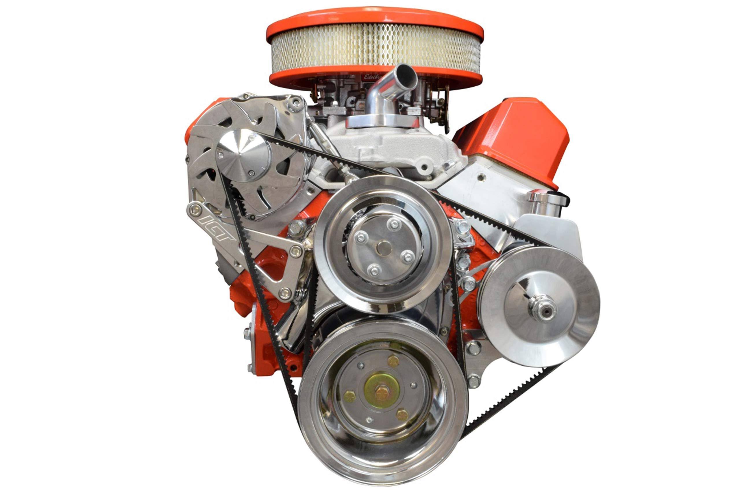 ICT Billet 551476 SBC Billet Adjustable Alternator Power Steering