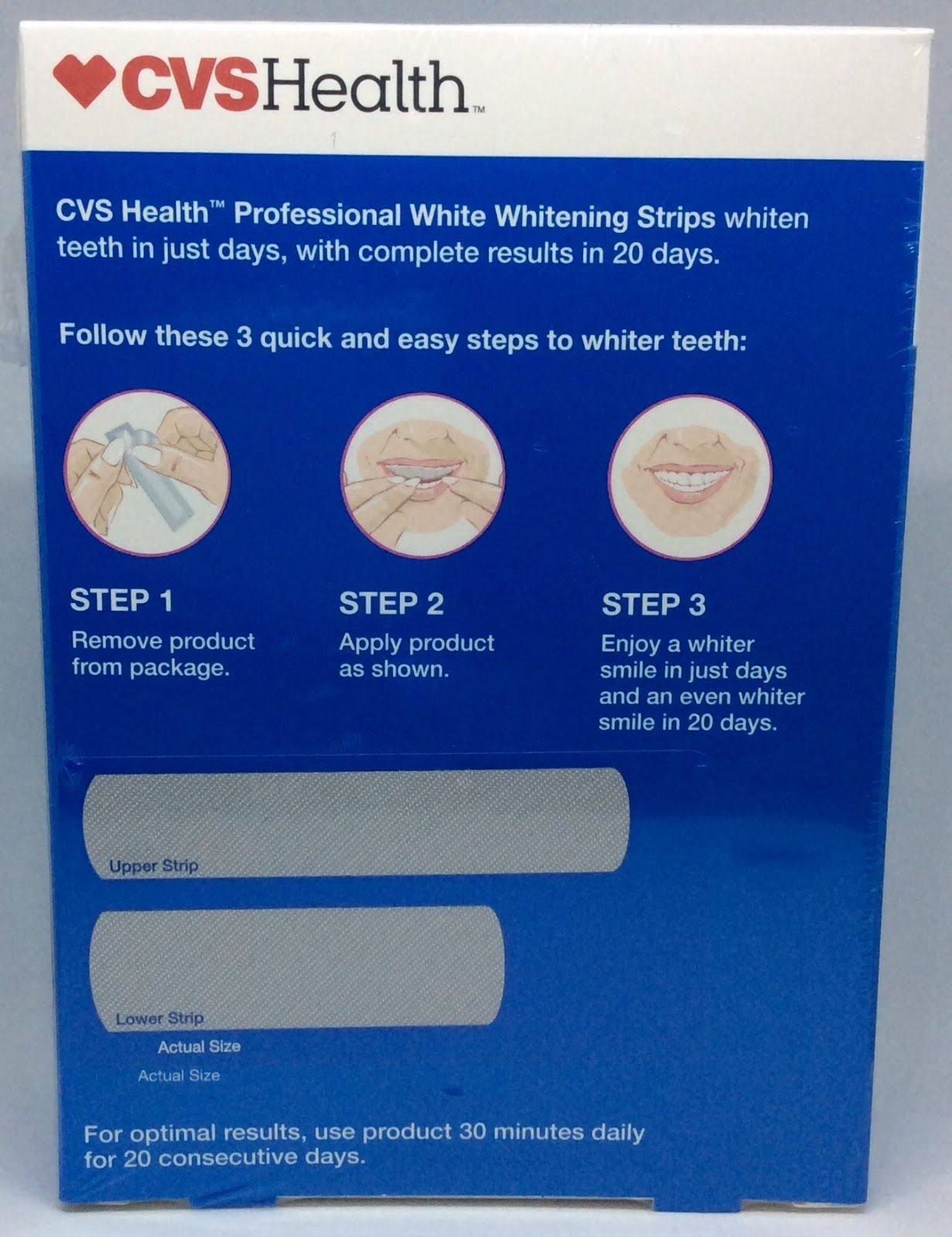 CVS Health Professional White Whitening Strips 20 Treatments EXP 5/19