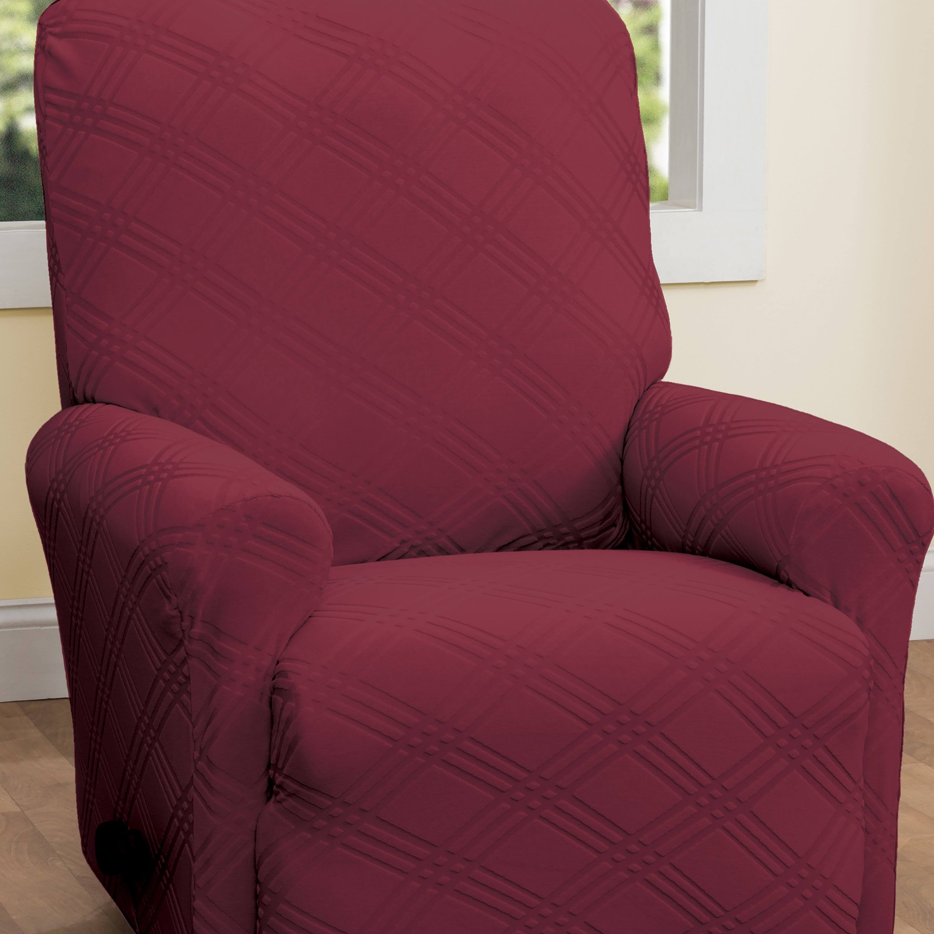 Stretch Sensations Stretch Double Diamond Recliner Slipcover Sage