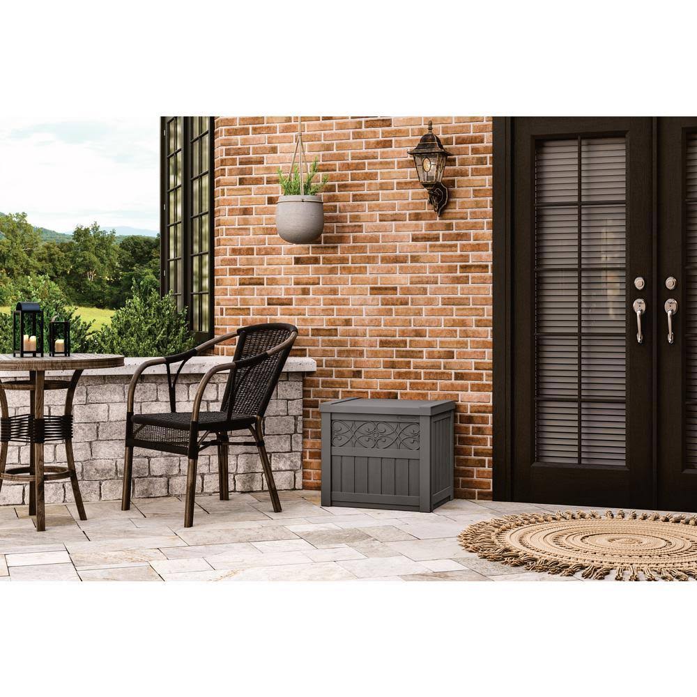 Suncast Trellis 22 Gal Resin Deck Box WGL 03