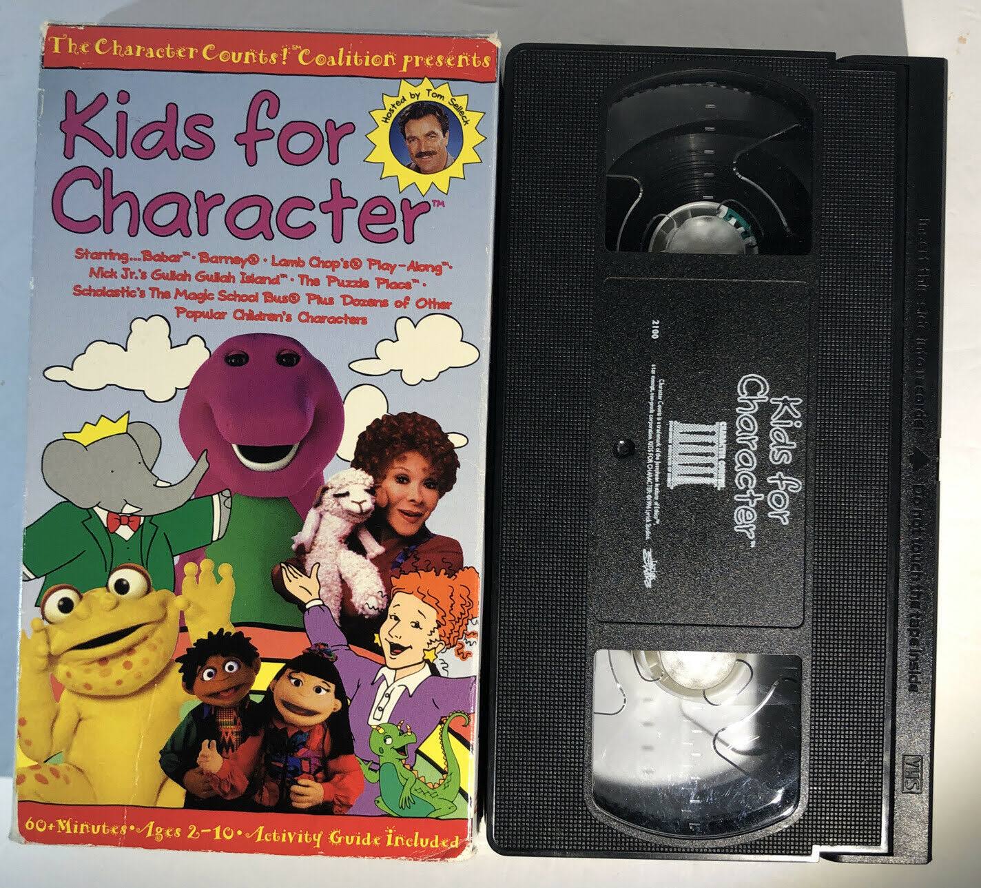 Kids for Character with Barney(Vhs 1996)TESTED-RARE Vintage COLLECTIBLE ...