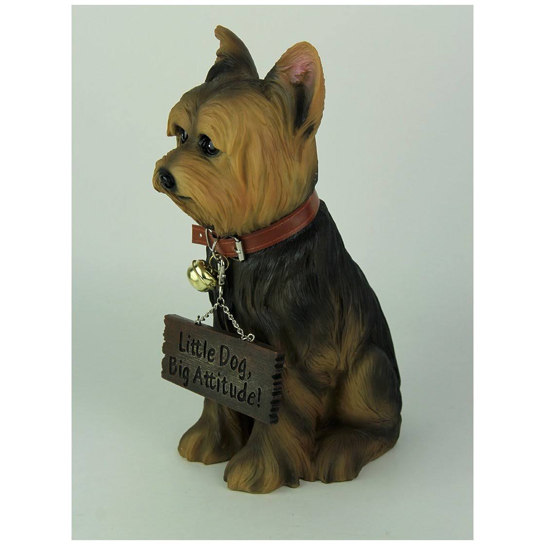 Yorkie Dog with Double Sided Sign Indoor/Outdoor Statue WGL03