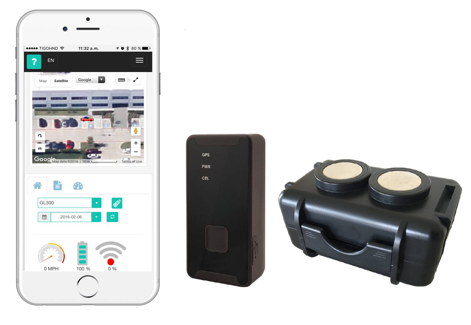 GPS Tracker Optimus 2.0 with Twin Case, White WGL03