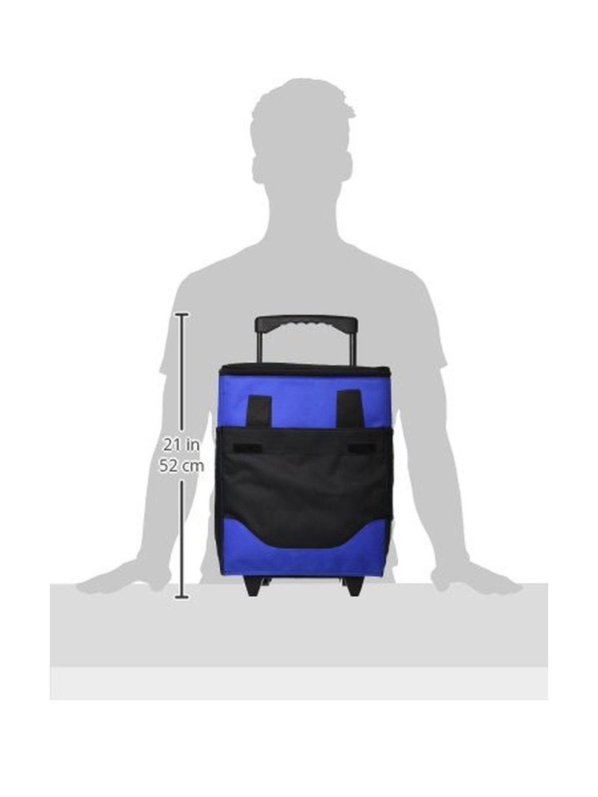 Picnic at Ascot 6Bottle Collapsible Rolling Cooler, Royal Blue WGL03