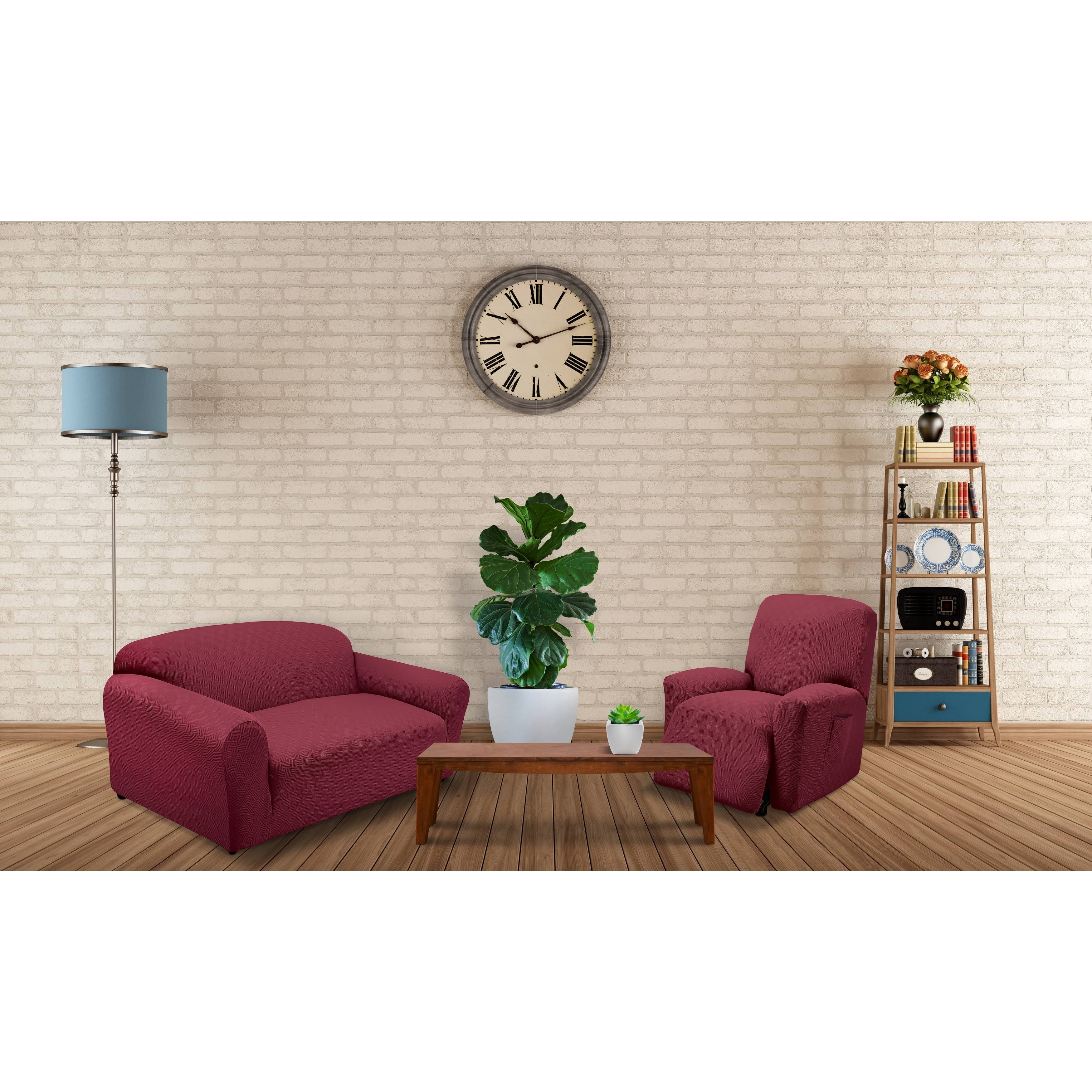 Stretch Sensations Brick Newport Jumbo Recliner Stretch Slipcover WGL03