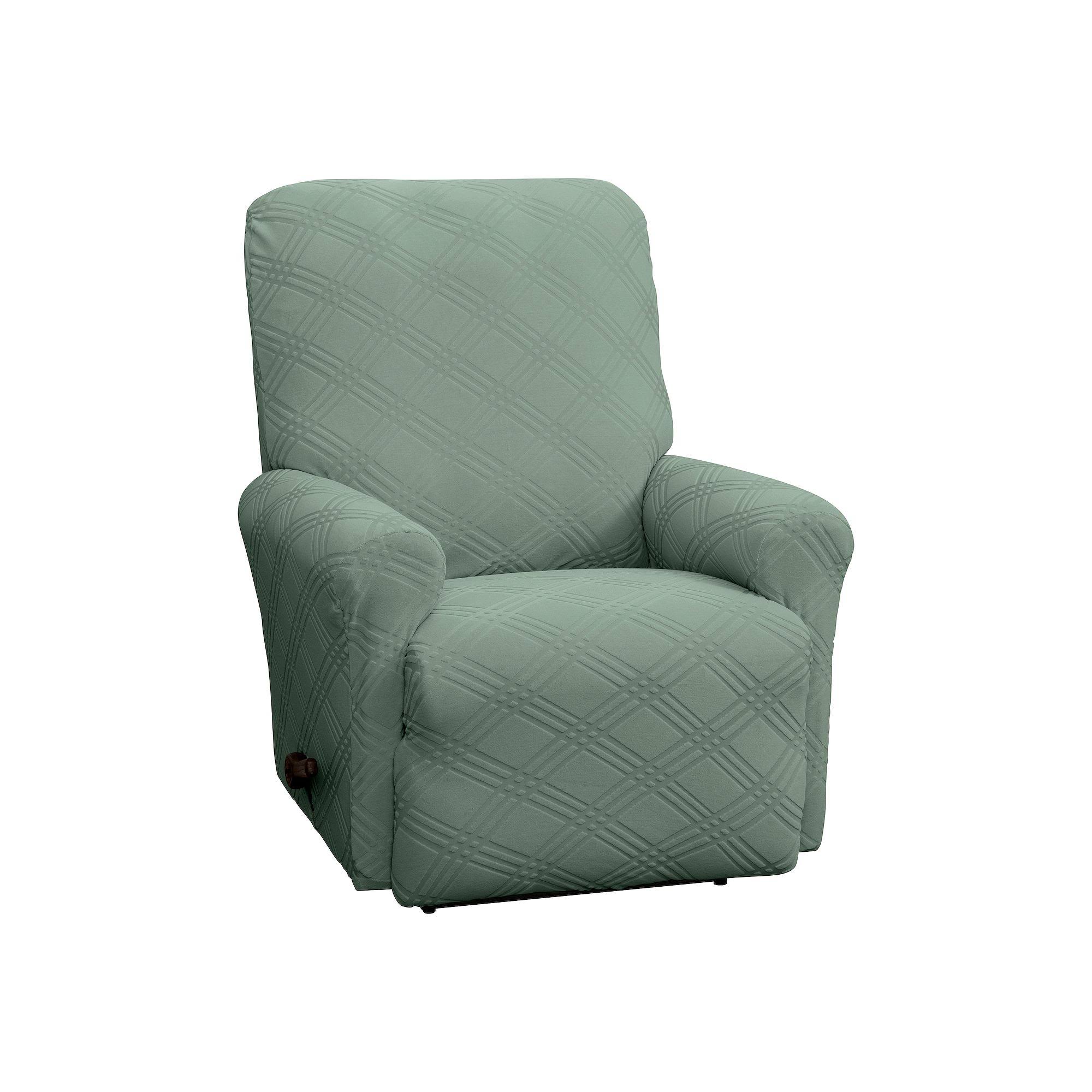Stretch Sensations Stretch Double Diamond Recliner Slipcover Sage
