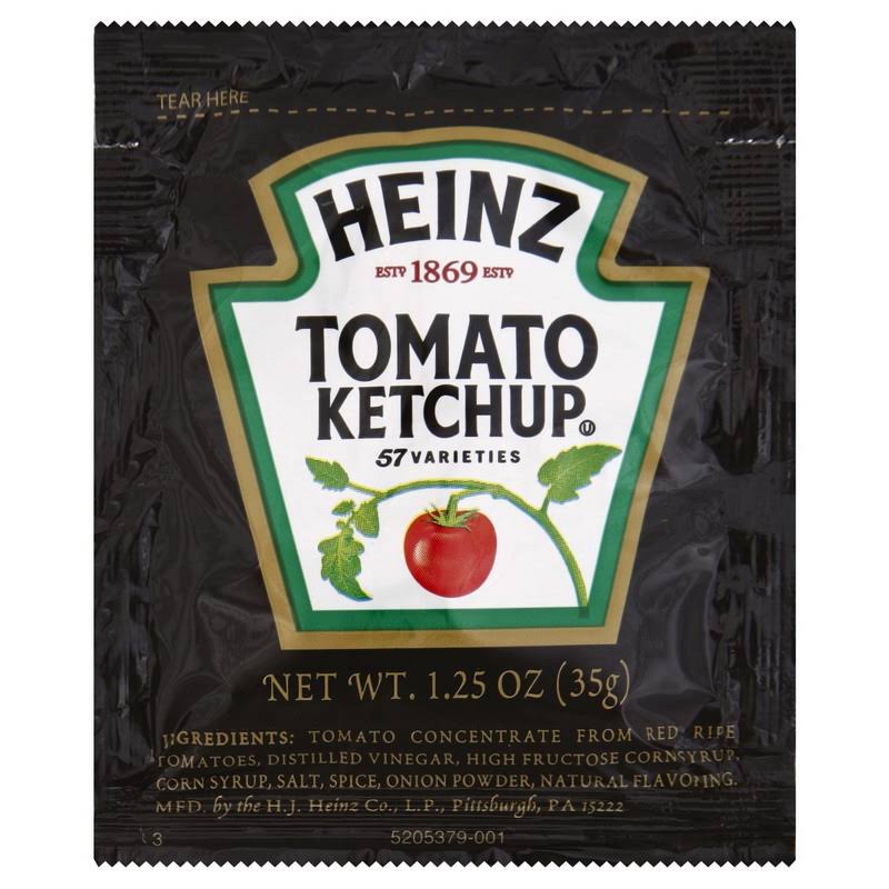 Heinz Tomato Ketchup - 100 pack, 1.25 oz pouch - WGL-03