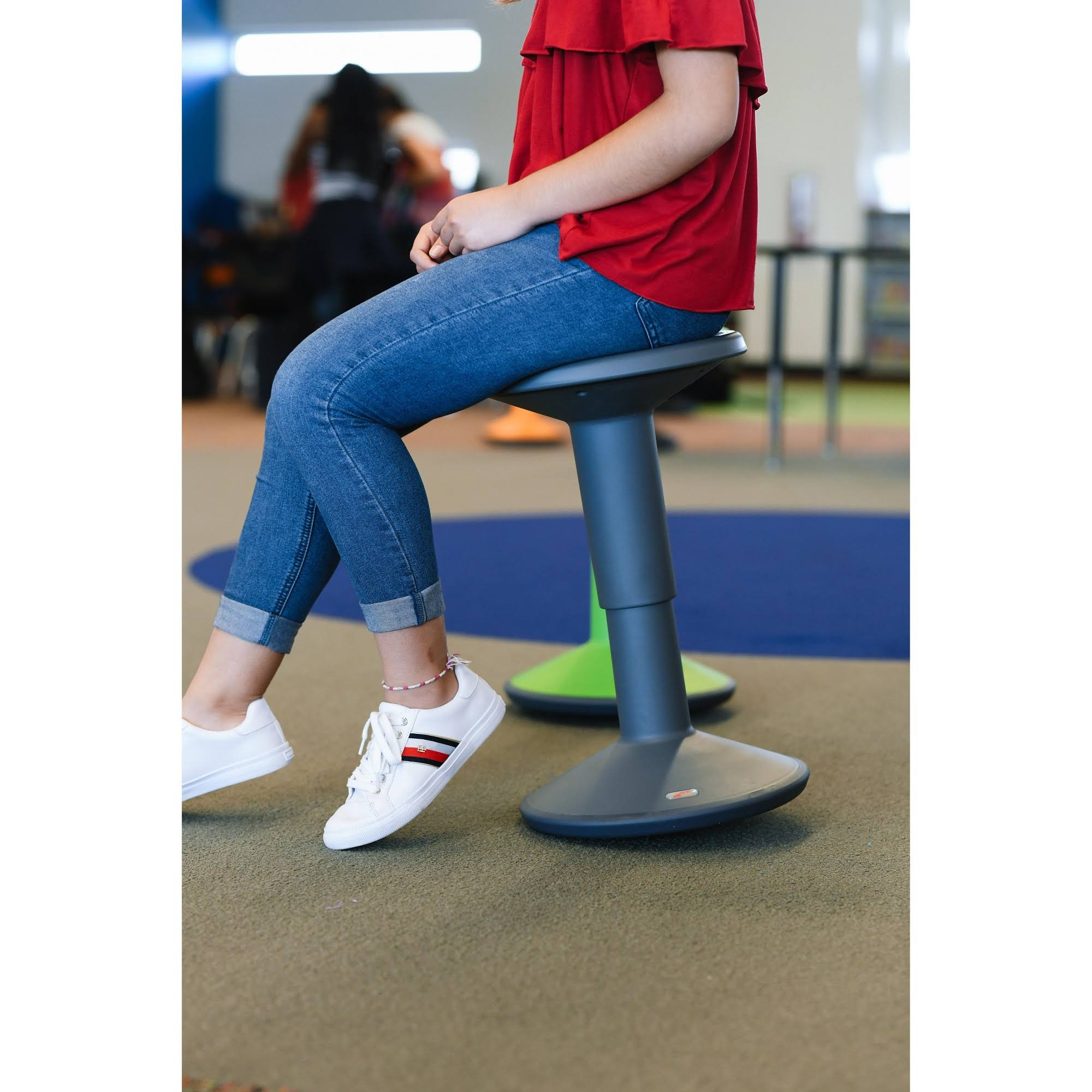 Ecr4kids Sitwell Adjustable Stool Grey WGL03