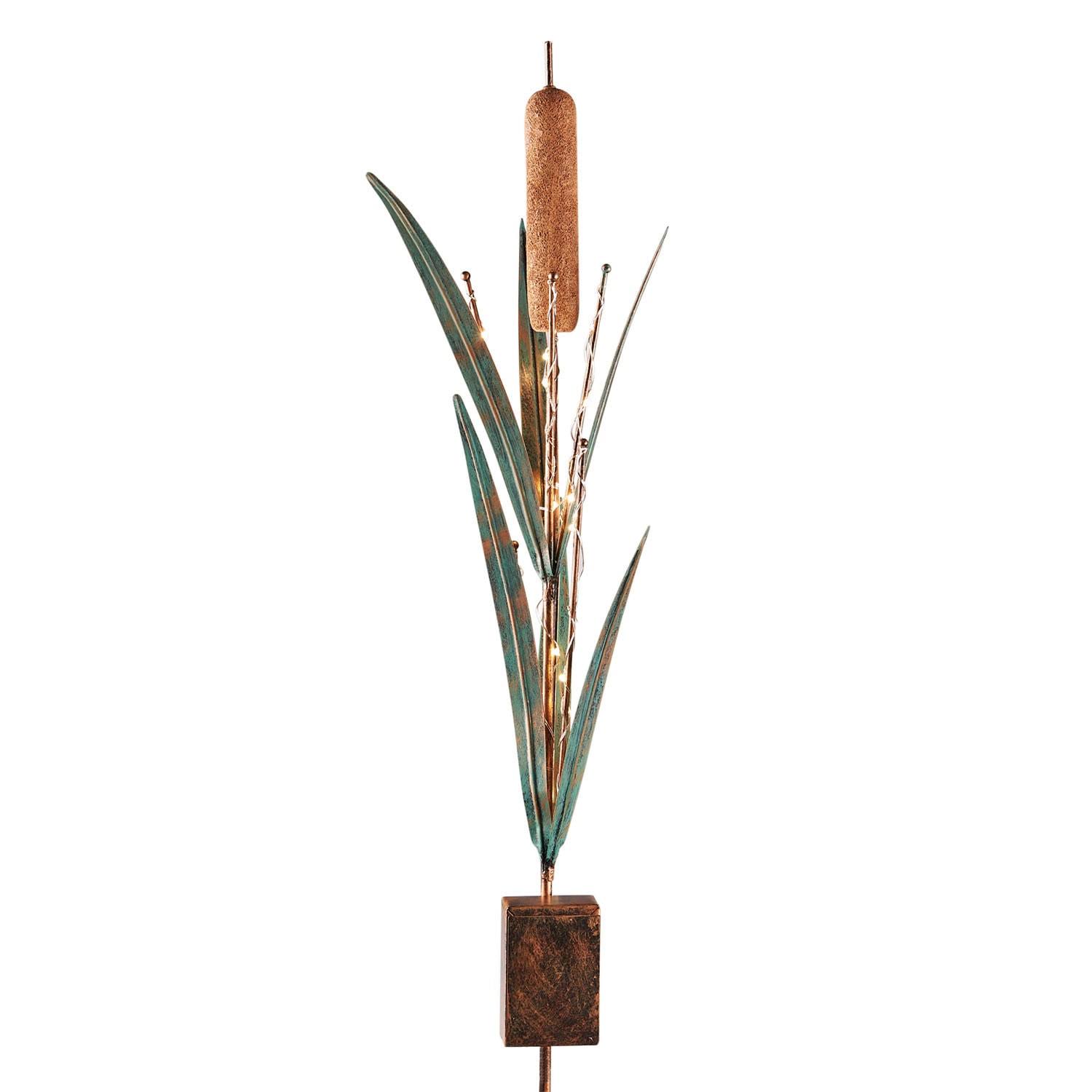grasslands Road LEDLighted Cattail Garden Stake Outdoor Garden