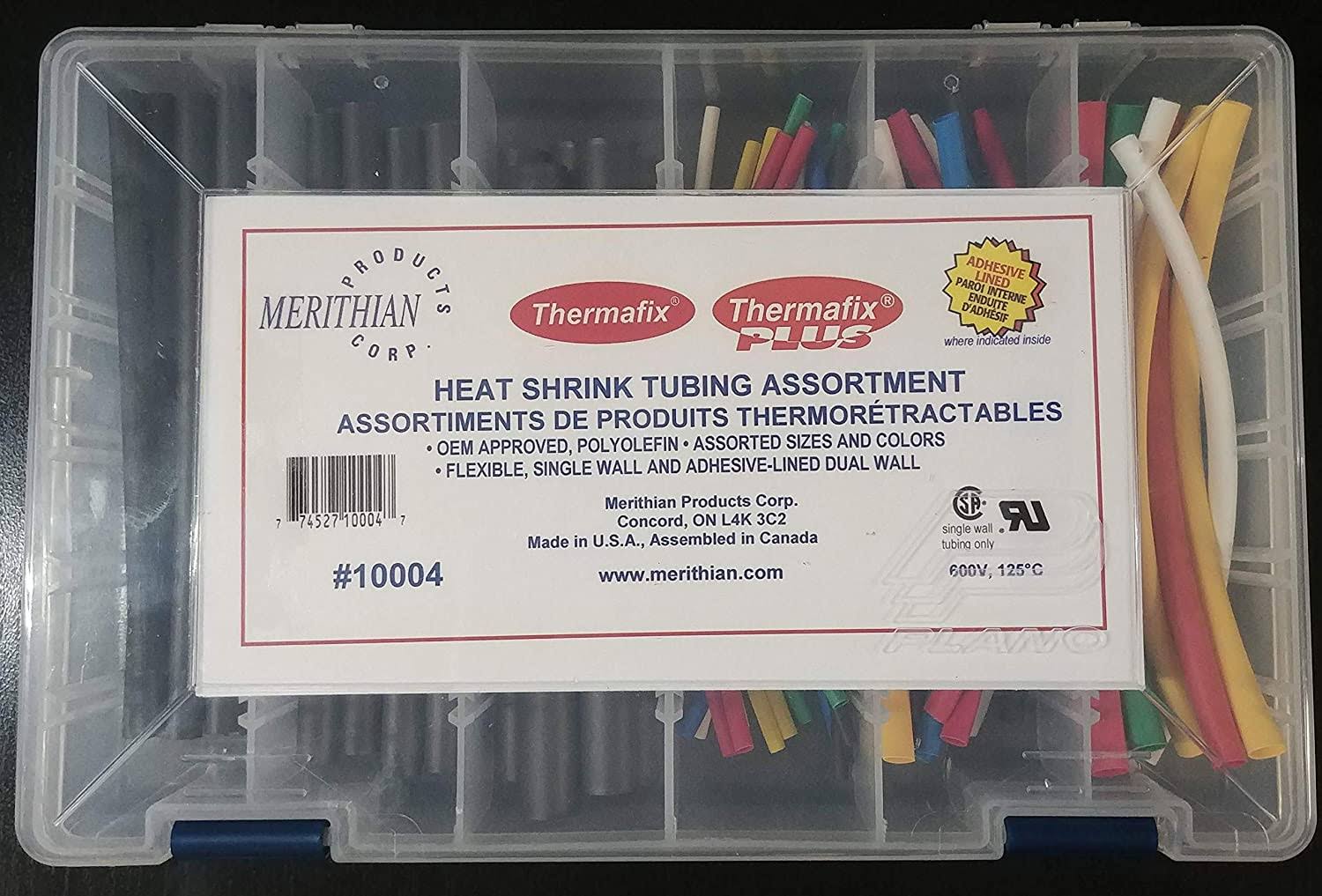 Heat Shrink Tubing Assortment Single and Adhesive Lined Dual Wall Kit