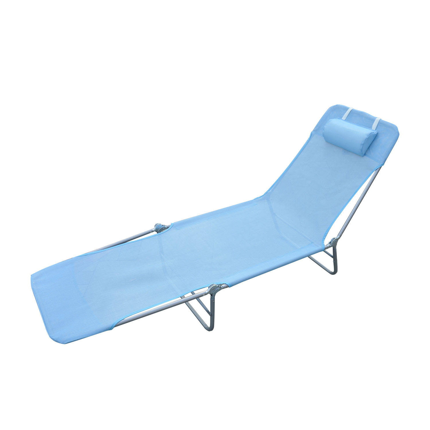 Outsunny Lightweight Outdoor Patio Folding Chaise Lounge Chair Blue
