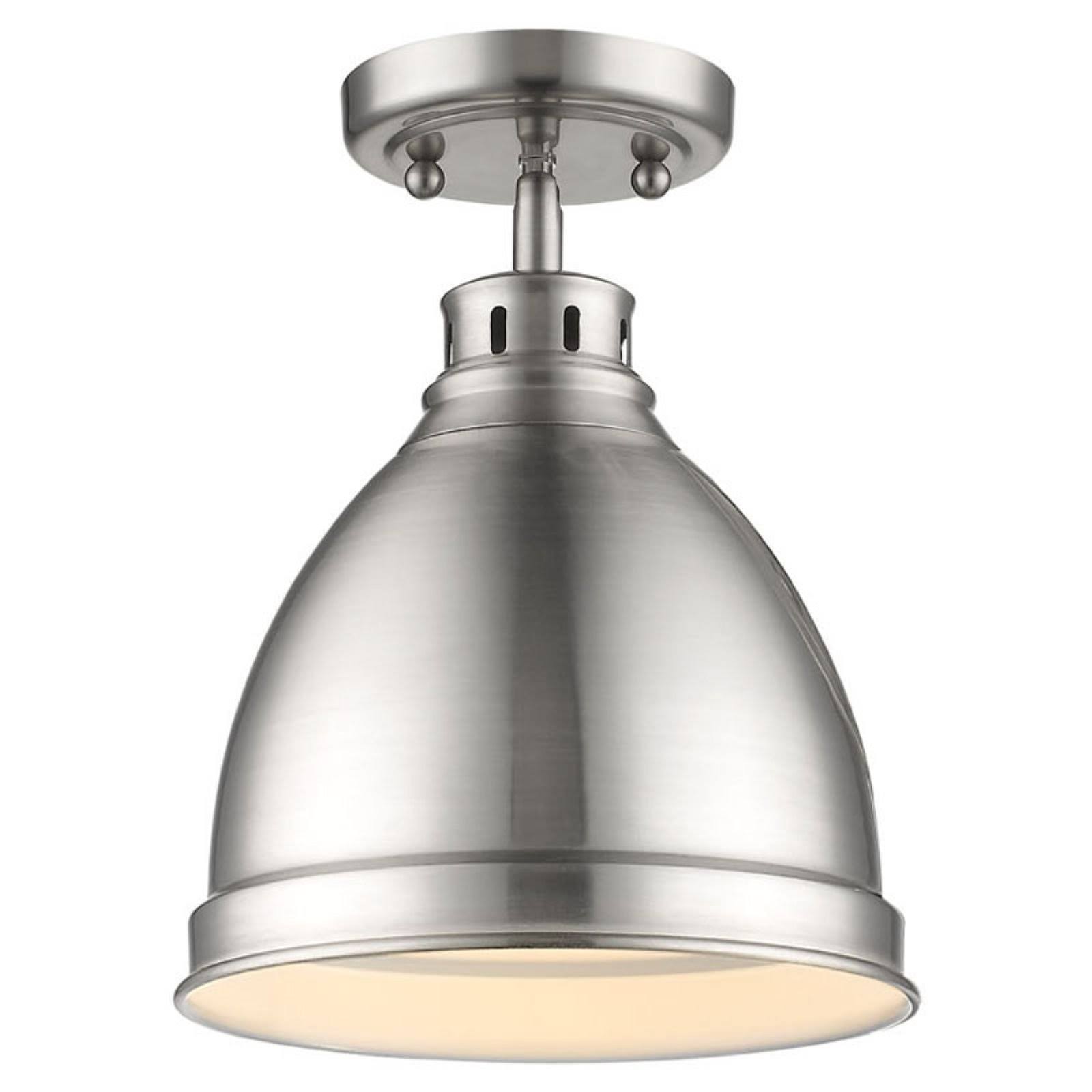 Golden Lighting Duncan 1 Light Semi Flush Indoor Ceiling Fixture WGL03